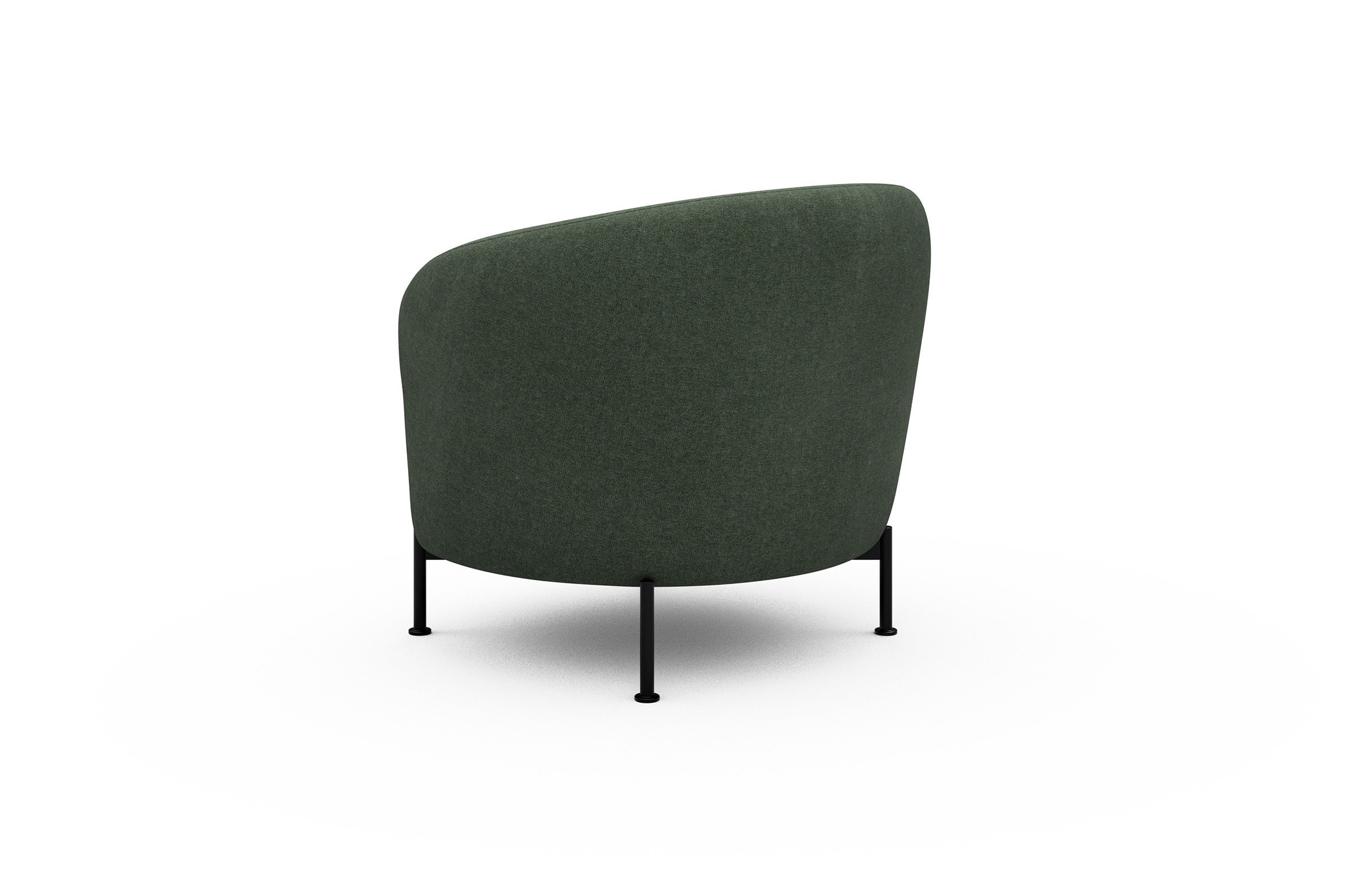 Sessel Ronda X-Metallgestell Schwarz Casone-Forest-Green