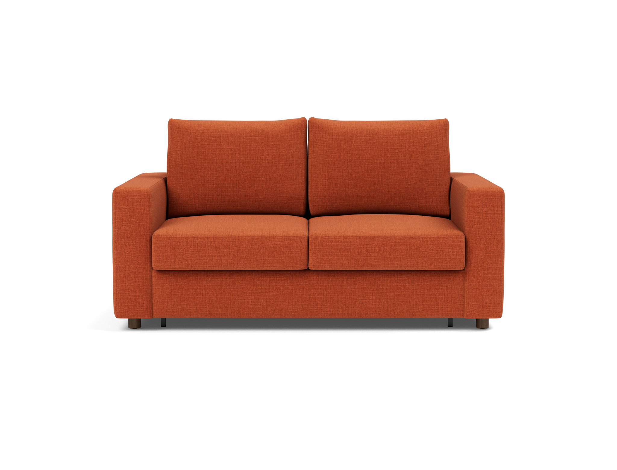 Schlafsofa Neah mit Standard-Armlehnen 140 Chenille Esina 412-Rust-Orange