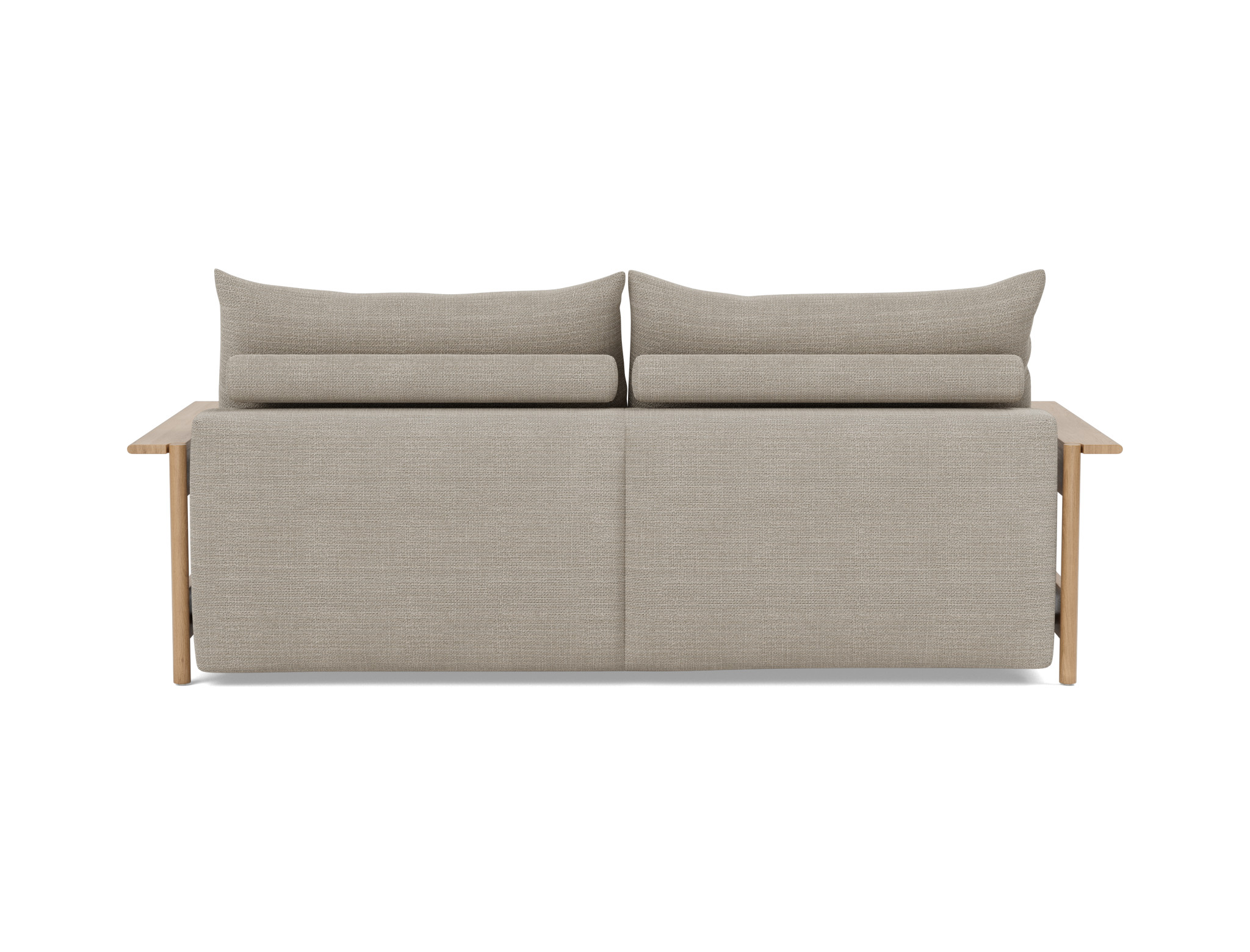 Schlafsofa Malloy Wood Strukturierter Stoff Kenya 579-Gravel