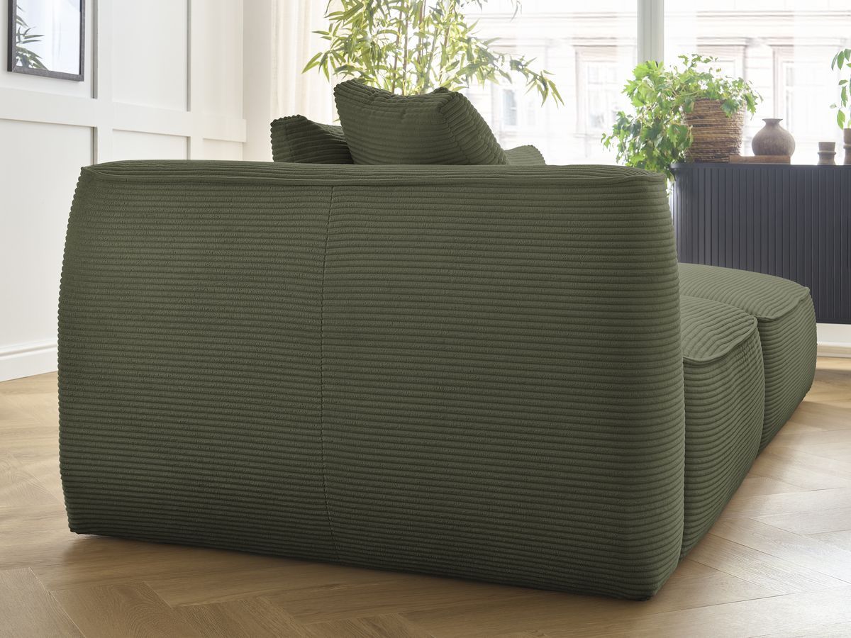 Bobochic Leopold Sofa 3-Sitzer Cordsamt Hellgrün Armlehne links