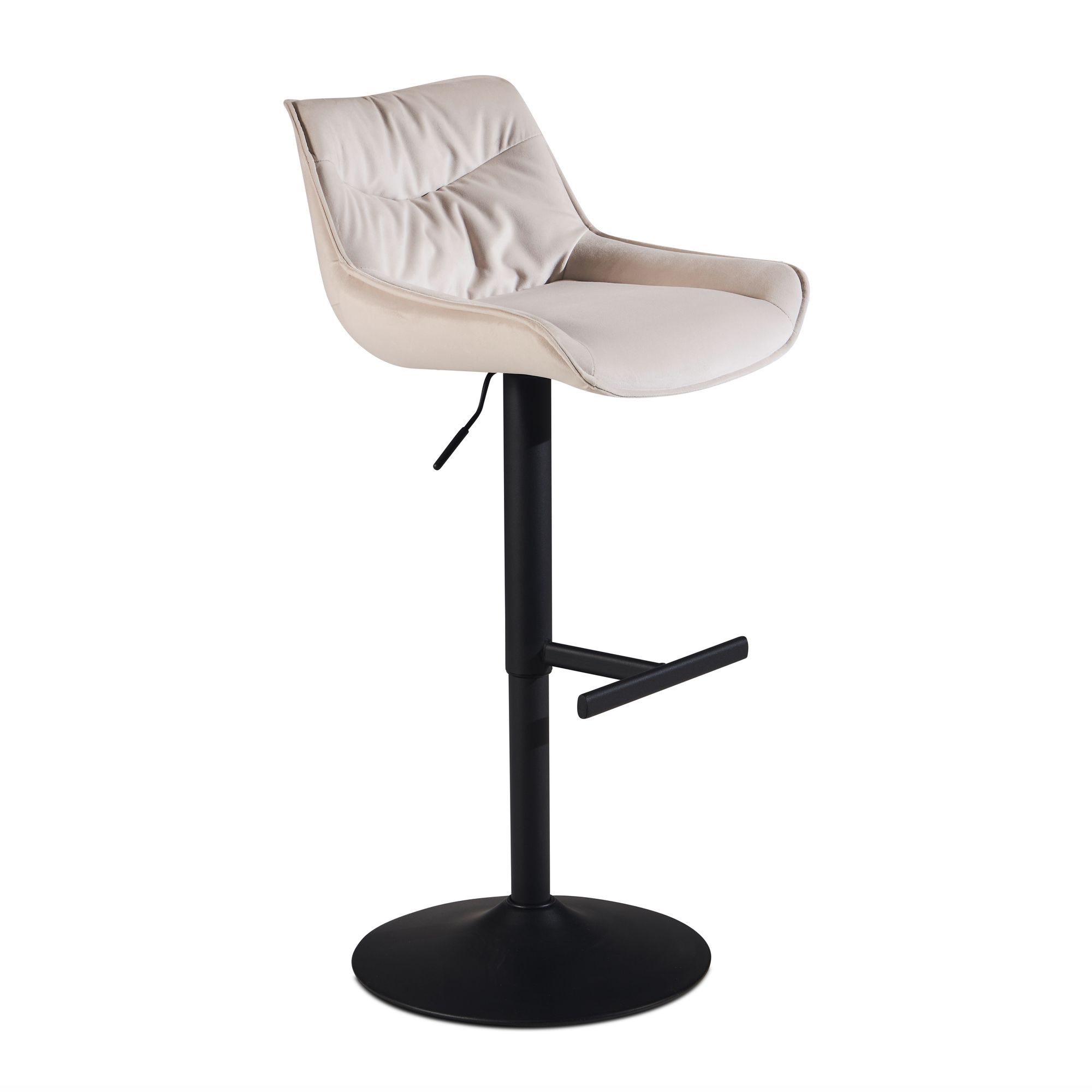 Barhocker Rypefjord Samt Beige Tiefe 55 cm