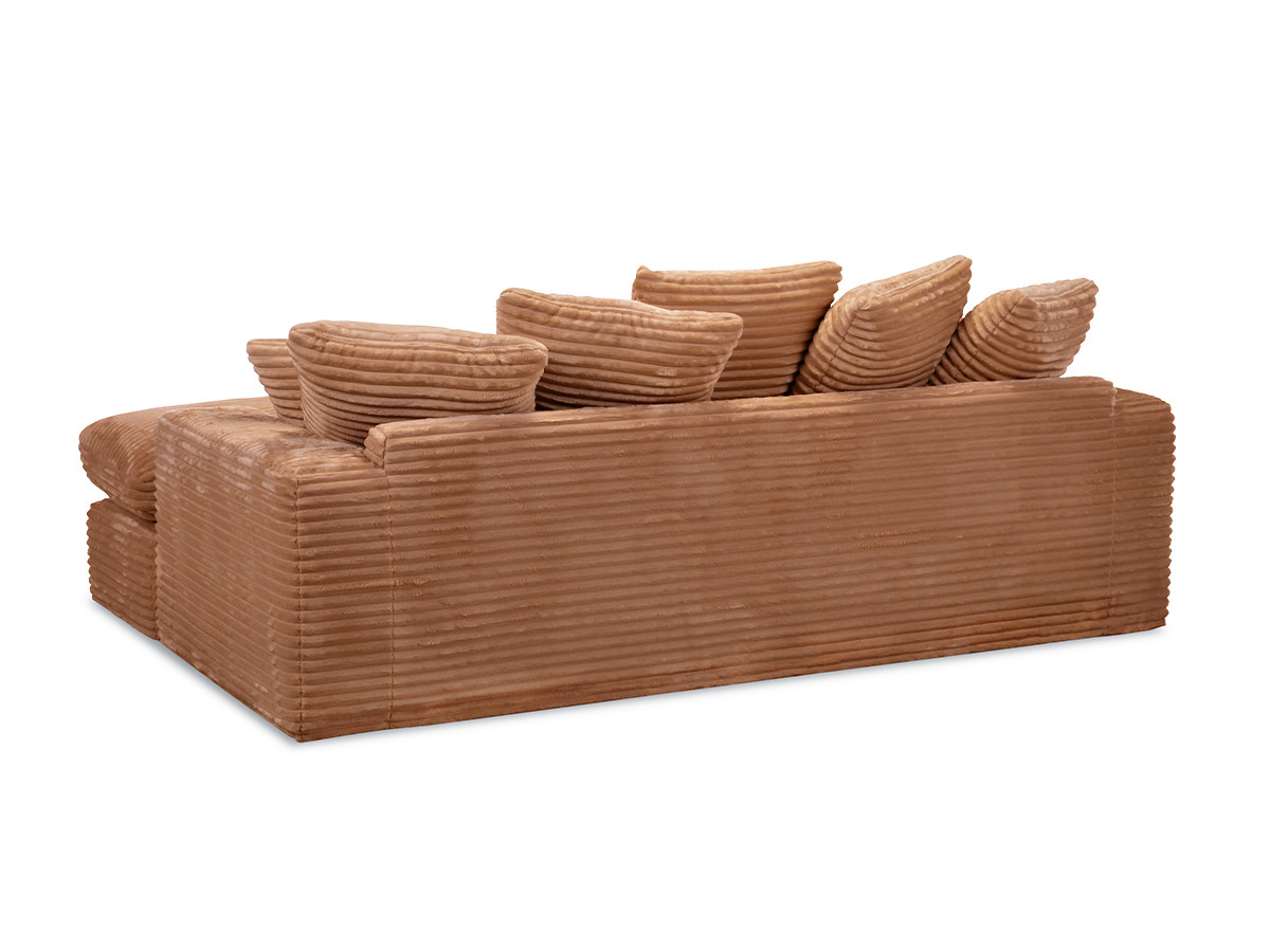 Bobochic Nevada Ecksofa Breitcord weich Ockergelb