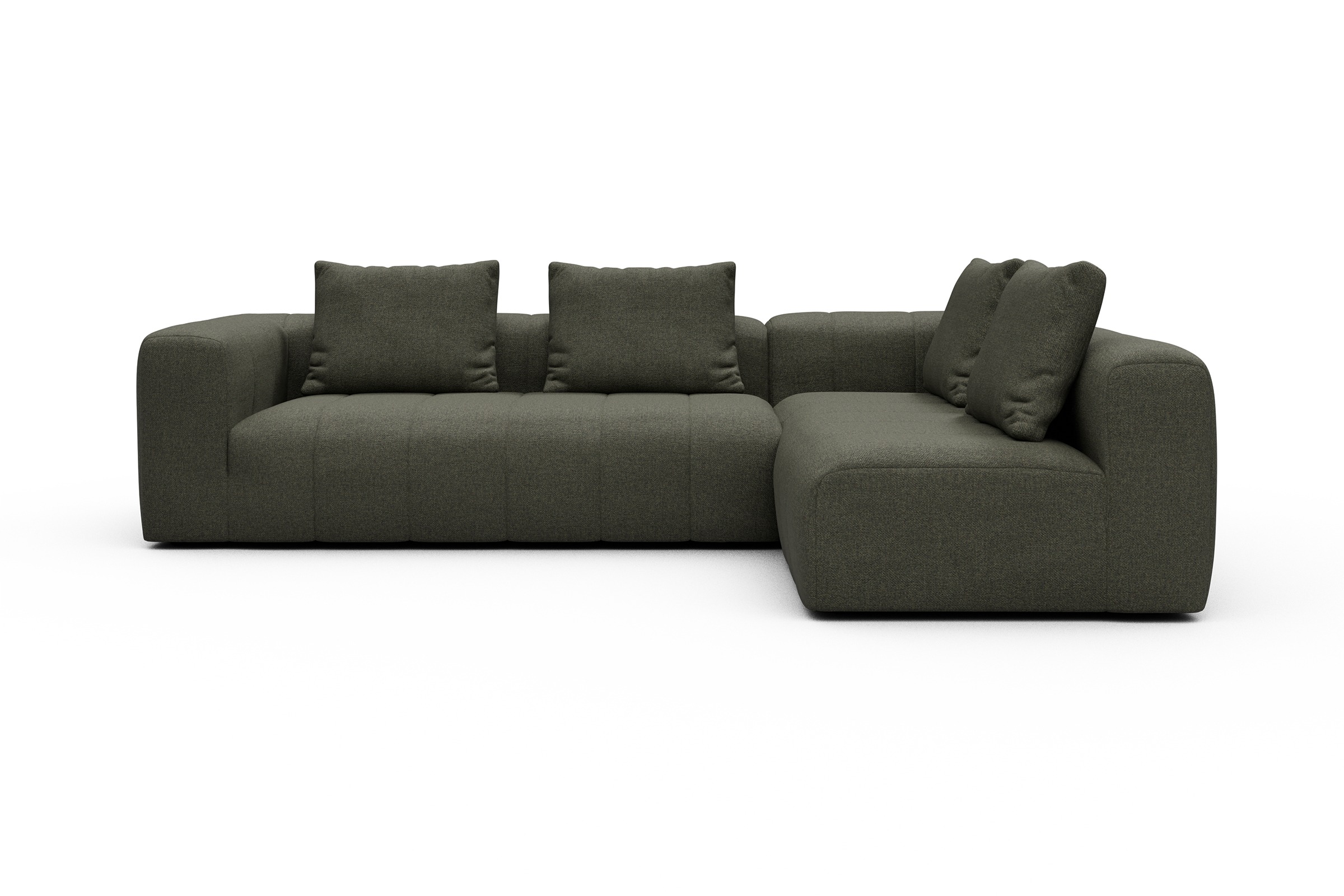 Ecksofa Hugo 2x 2,5-Sitzer Armlehne links Sama-Winter-Moss