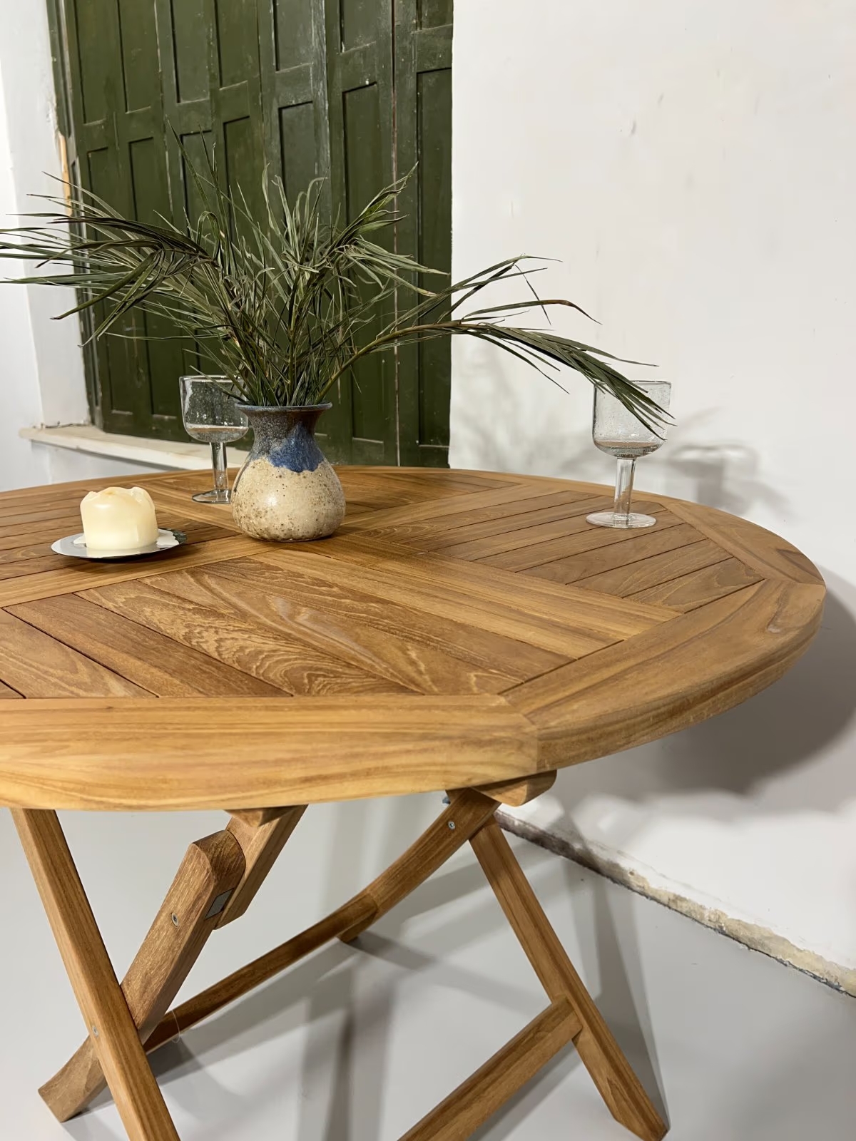 Sunny Smart Klapptisch York rund Teakholz natur 100cm