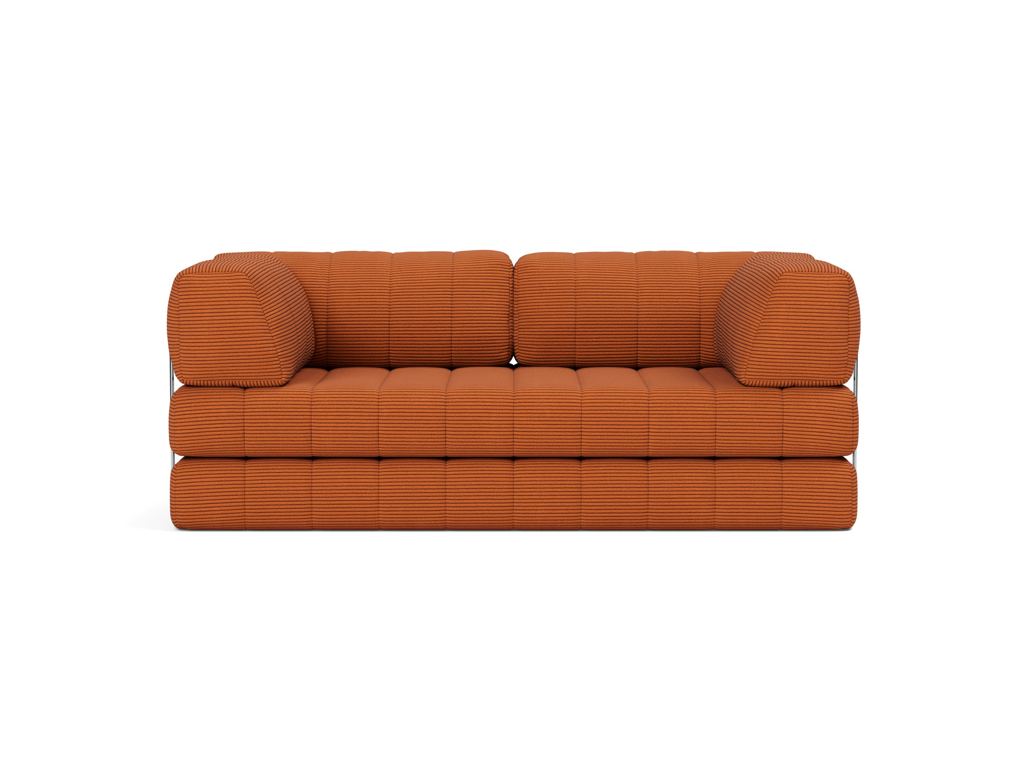 Schlafsofa CozyPad mit Armlehnen Kord Corduroy 595-Burnt-Orange