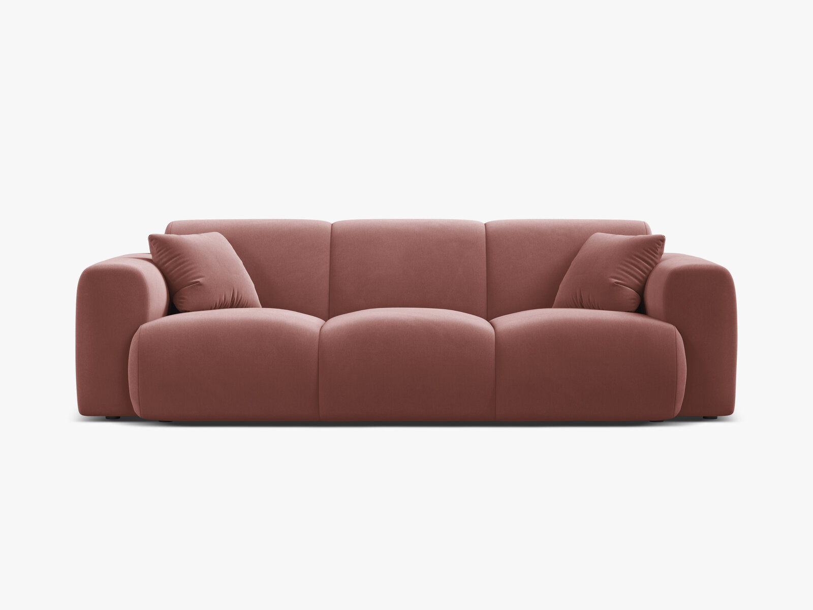 Micadoni Sofa Molino 3-Sitzer Samt Casino Flamingo
