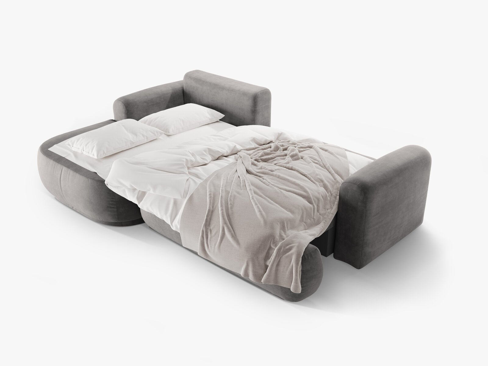 Micadoni Ella Ecksofa 5-Sitzer mit Schlaffunktion Links Samt Vogue Grau