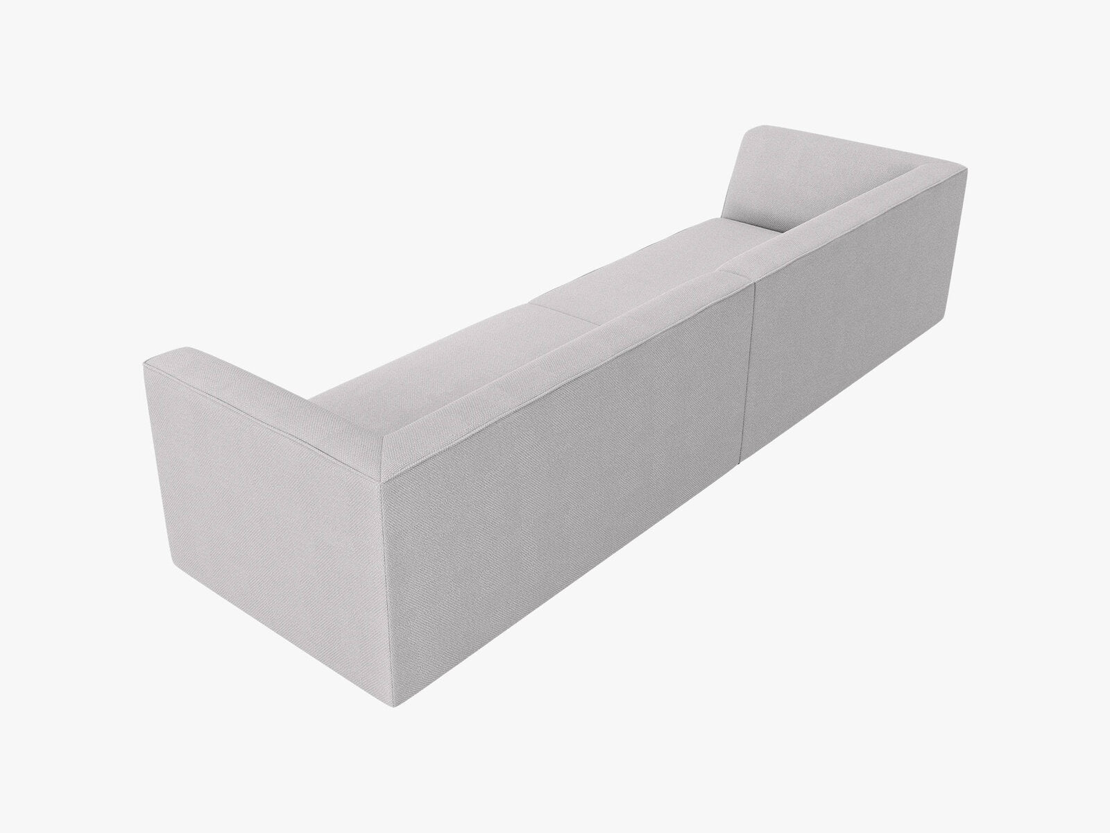 Micadoni Sofa Ruby 4-Sitzer Strukturierter Stoff Ottawa Hellgrau