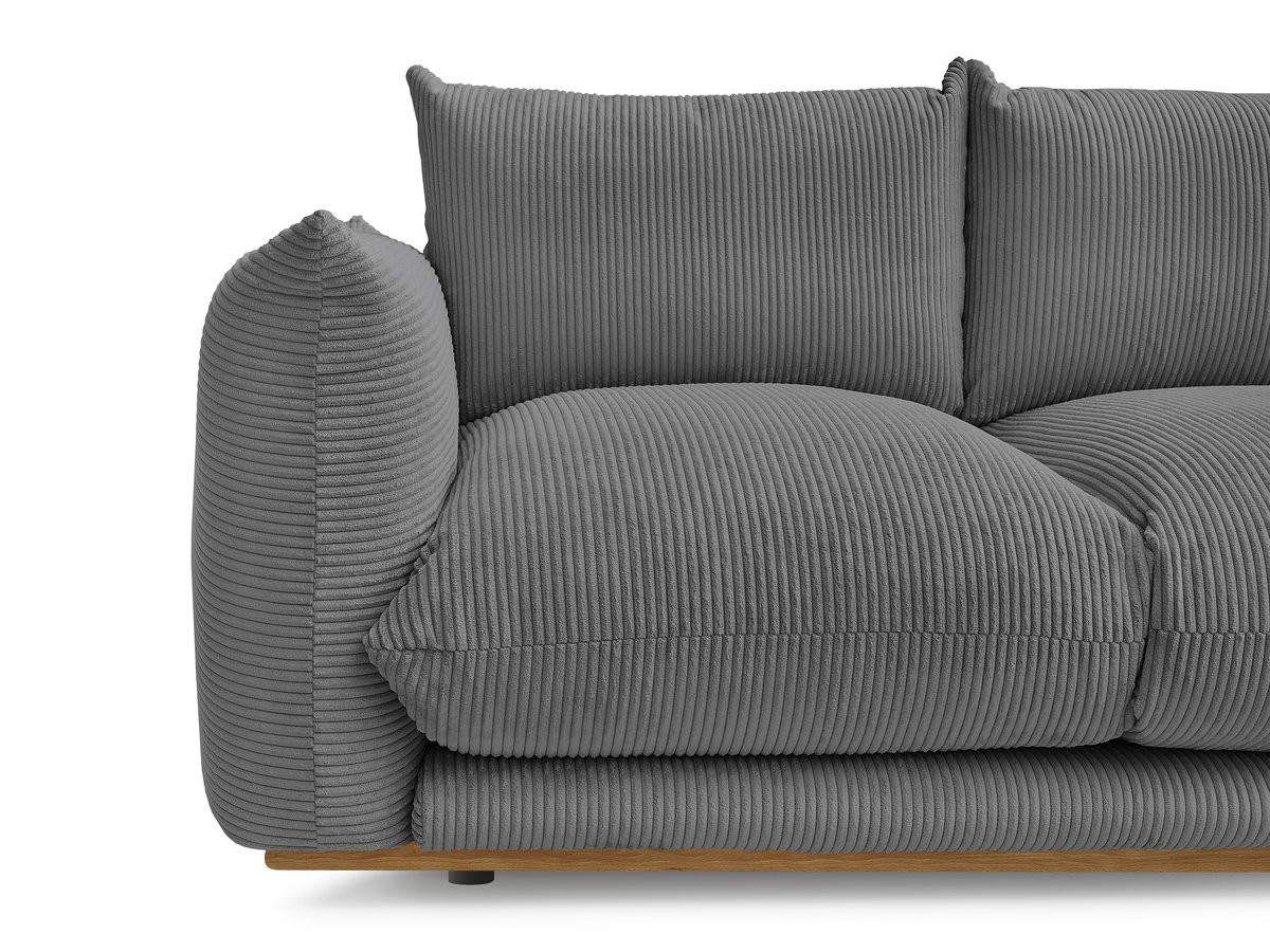 Bobochic Ernest Sofa 2-Sitzer Cordsamt Dunkelgrau
