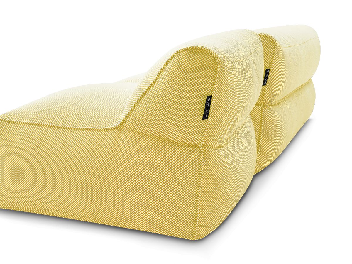 Bobochic Riviera Gartensofa 4-Sitzer Melange-Stoff Gelb