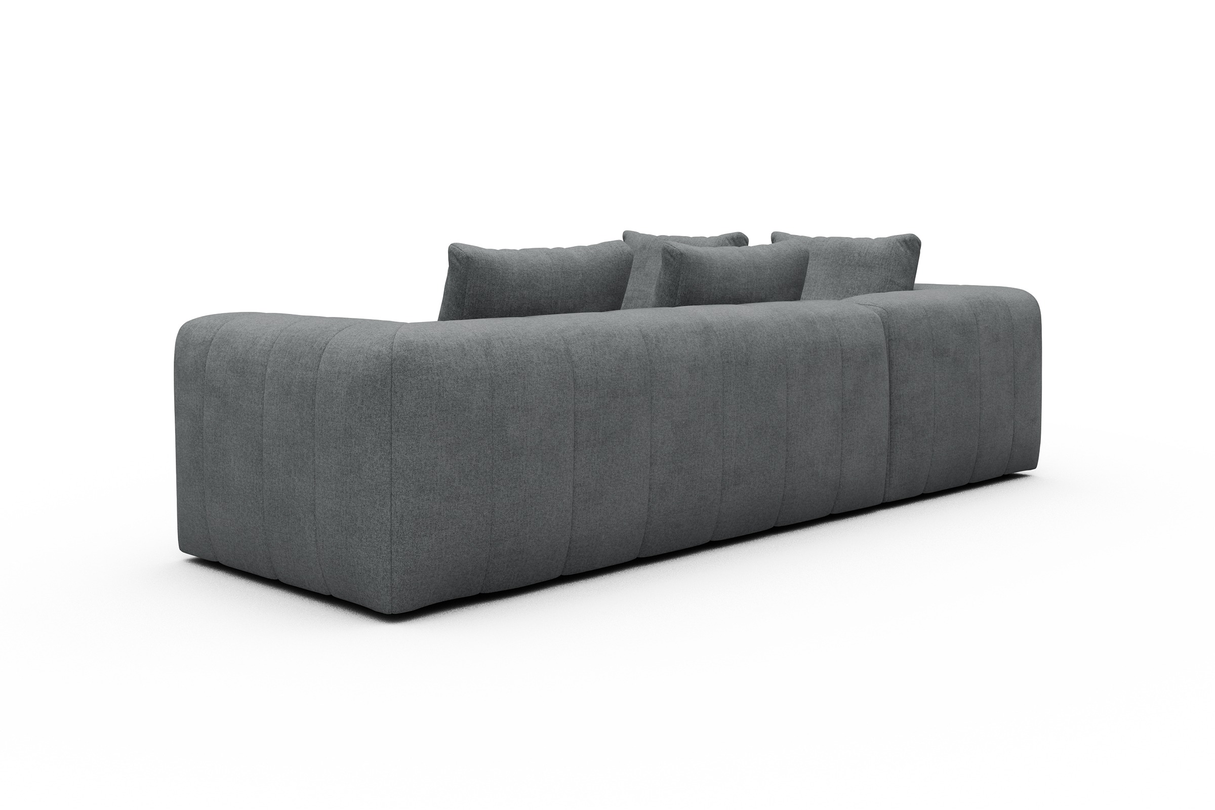 Ecksofa Hugo 2x 2,5-Sitzer Armlehne rechts Casone-Gravel-Grey