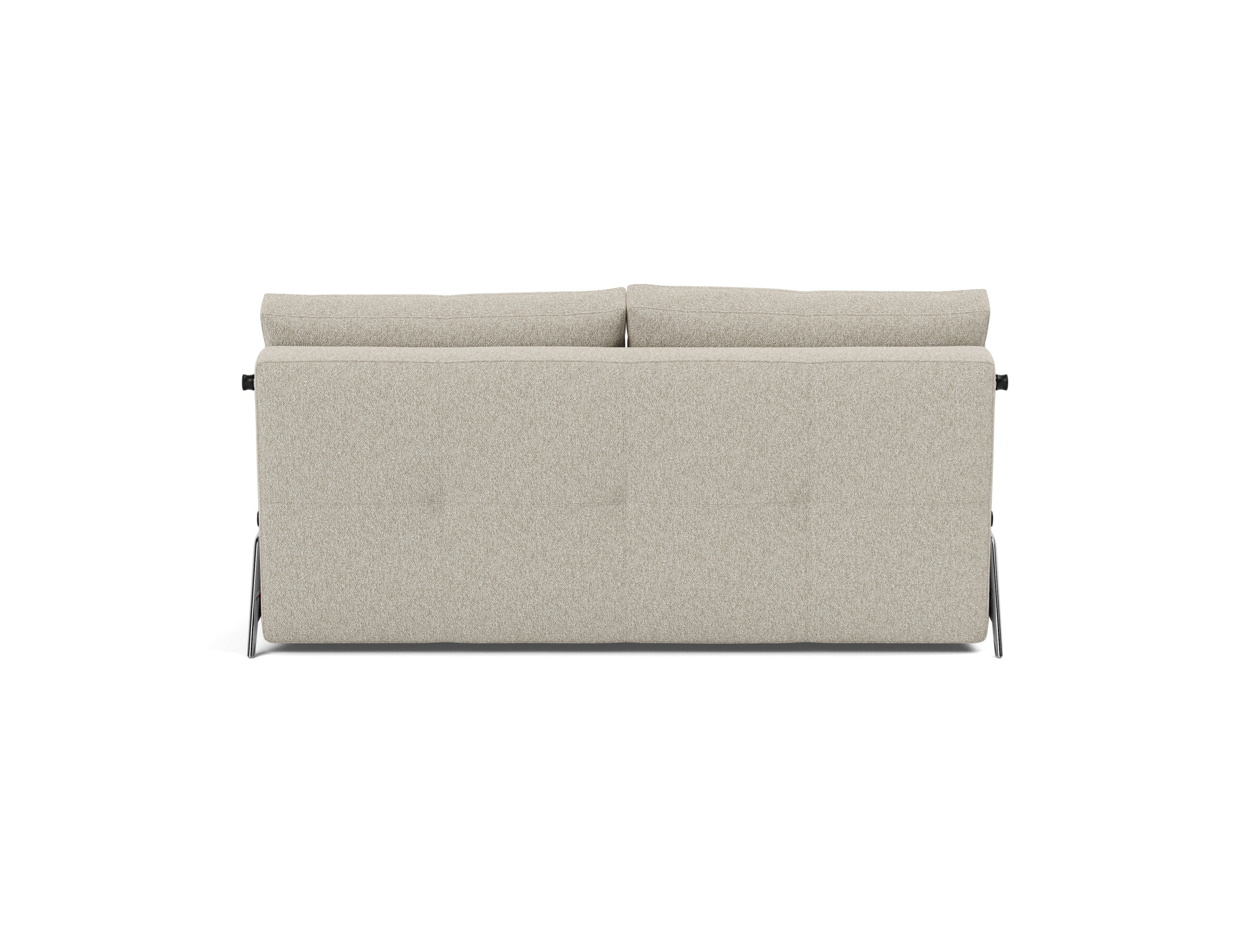 Schlafsofa Cubed 160 Boucle Skandi 539-Beige Beine Aluminium