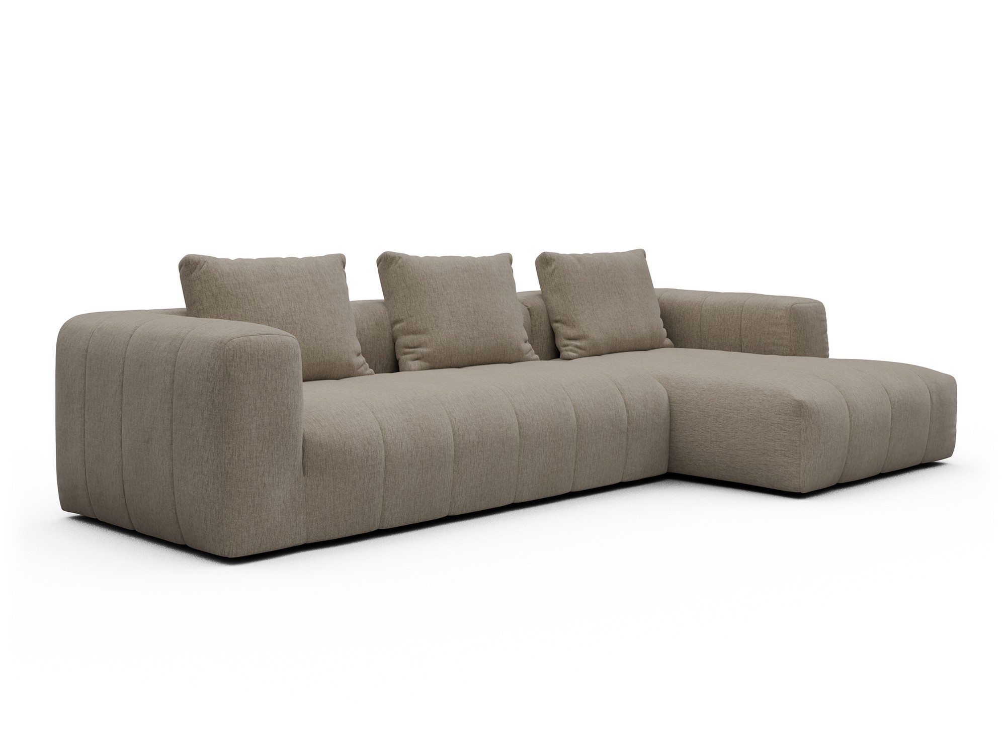 Hugo 2,5-Sitzer Armlehne links mit Chaiselongue Smooth-Belge moebelfaktor