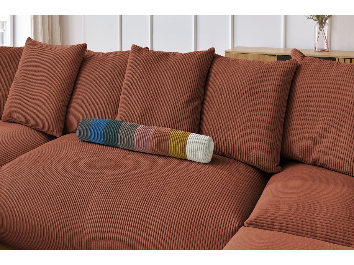 Bobochic Voltaire Wohnlandschaft 356 × 214 cm Cordsamt Orange Ecke links