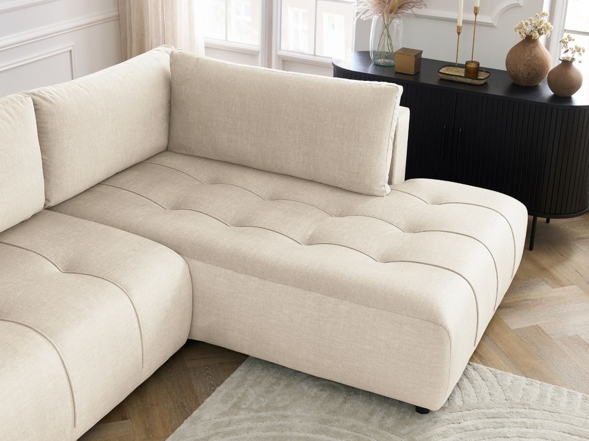 Bobochic Arsene Wohnlandschaft Samt Beige Ecke links