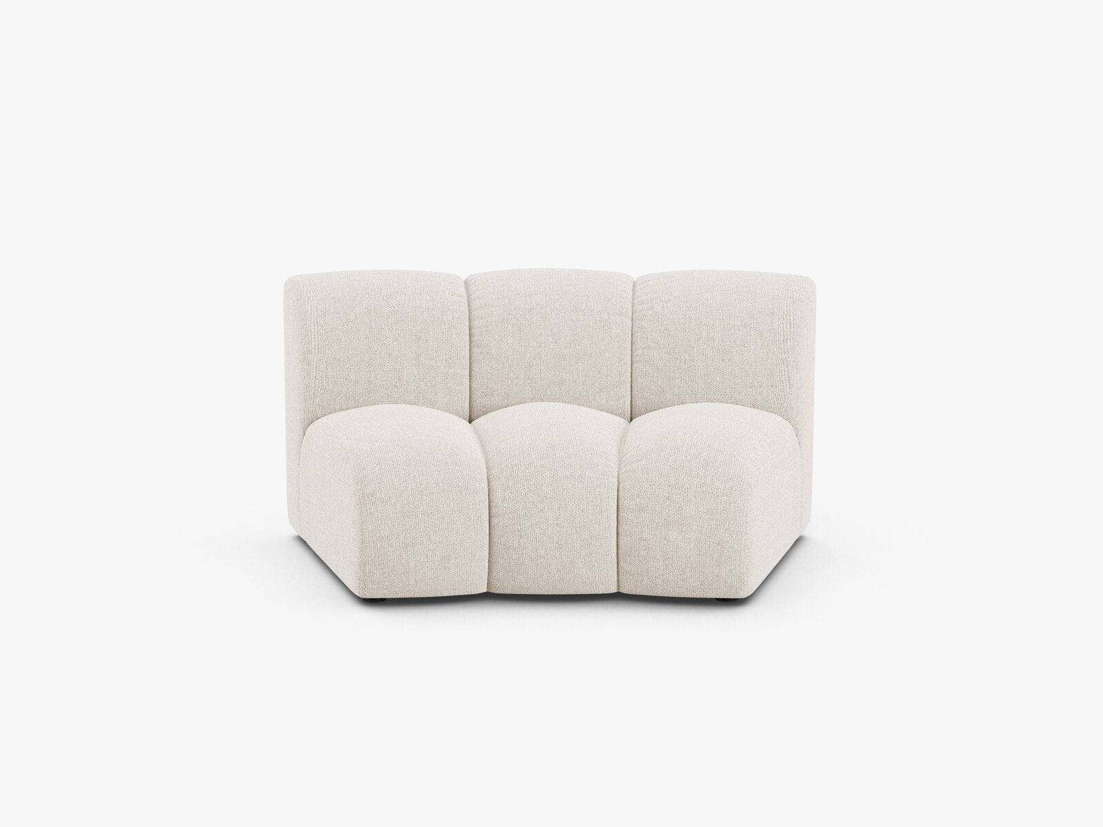 Micadoni Modul Armlos Lupine 1-Sitzer Large Chenille Eden Helles Beige