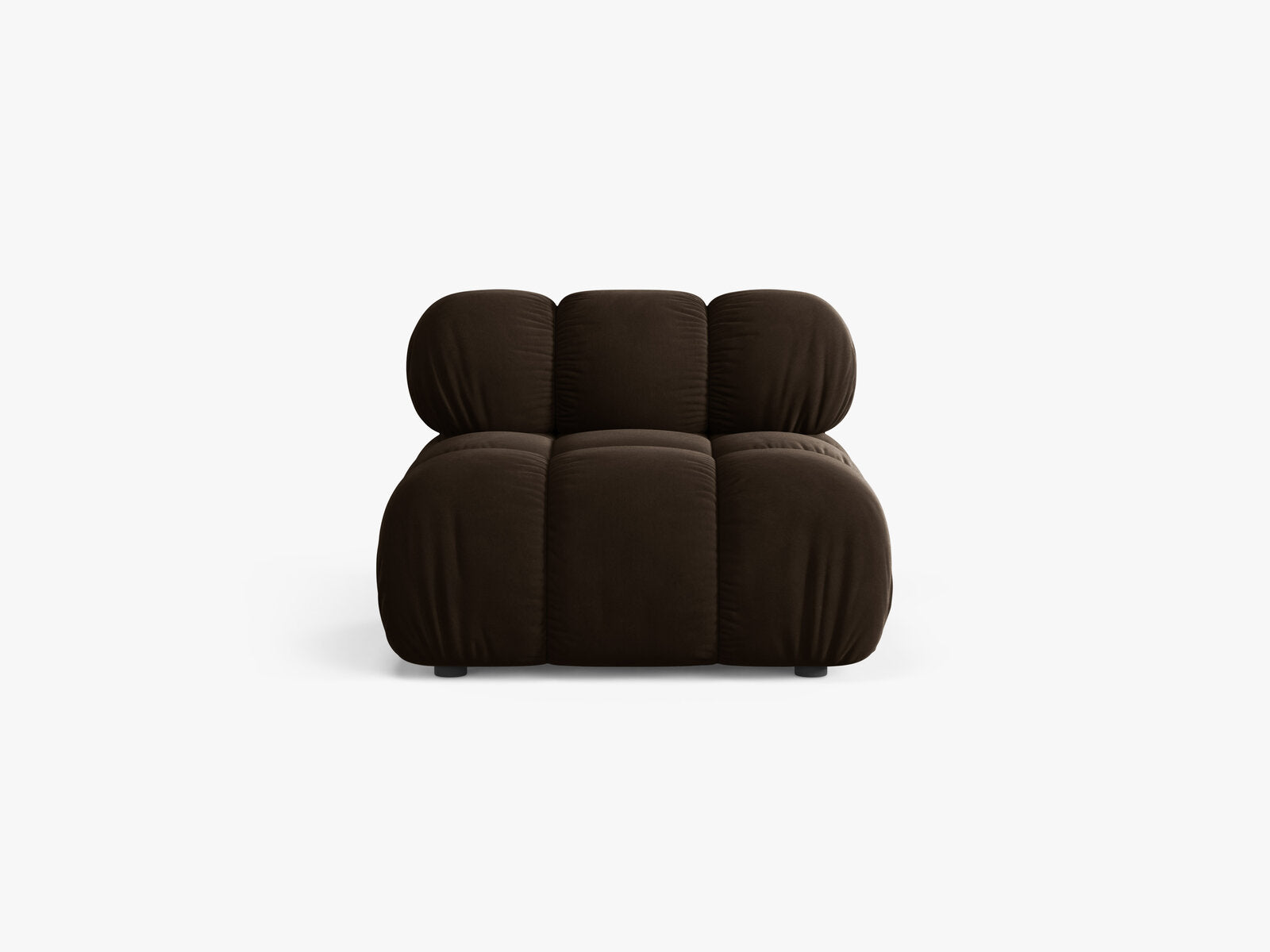 Micadoni Armloses Modul Bellis Samt Bluvel Dunkelbraun