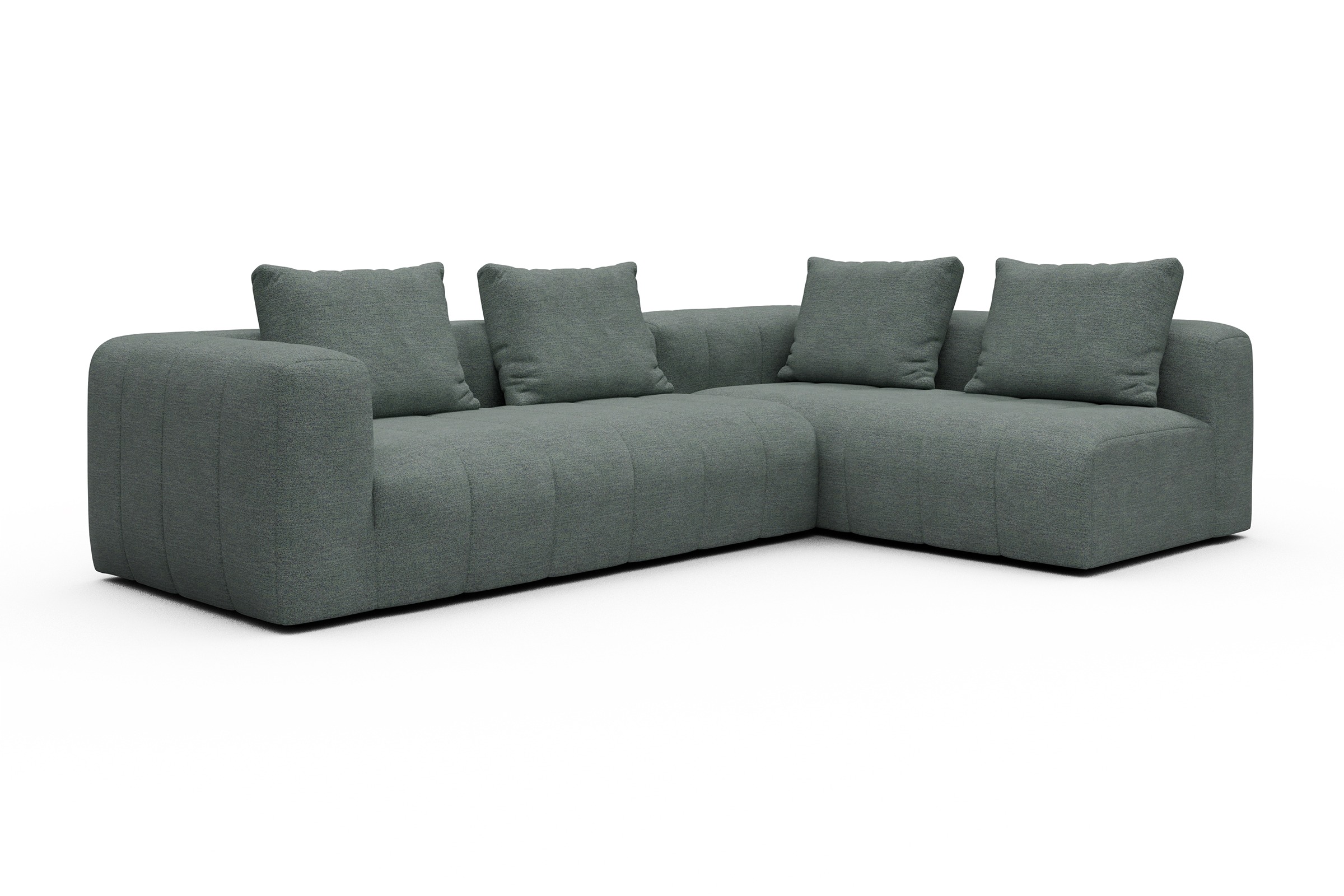 Ecksofa Hugo 2x 2,5-Sitzer Armlehne links Carreno-Ice-Blue