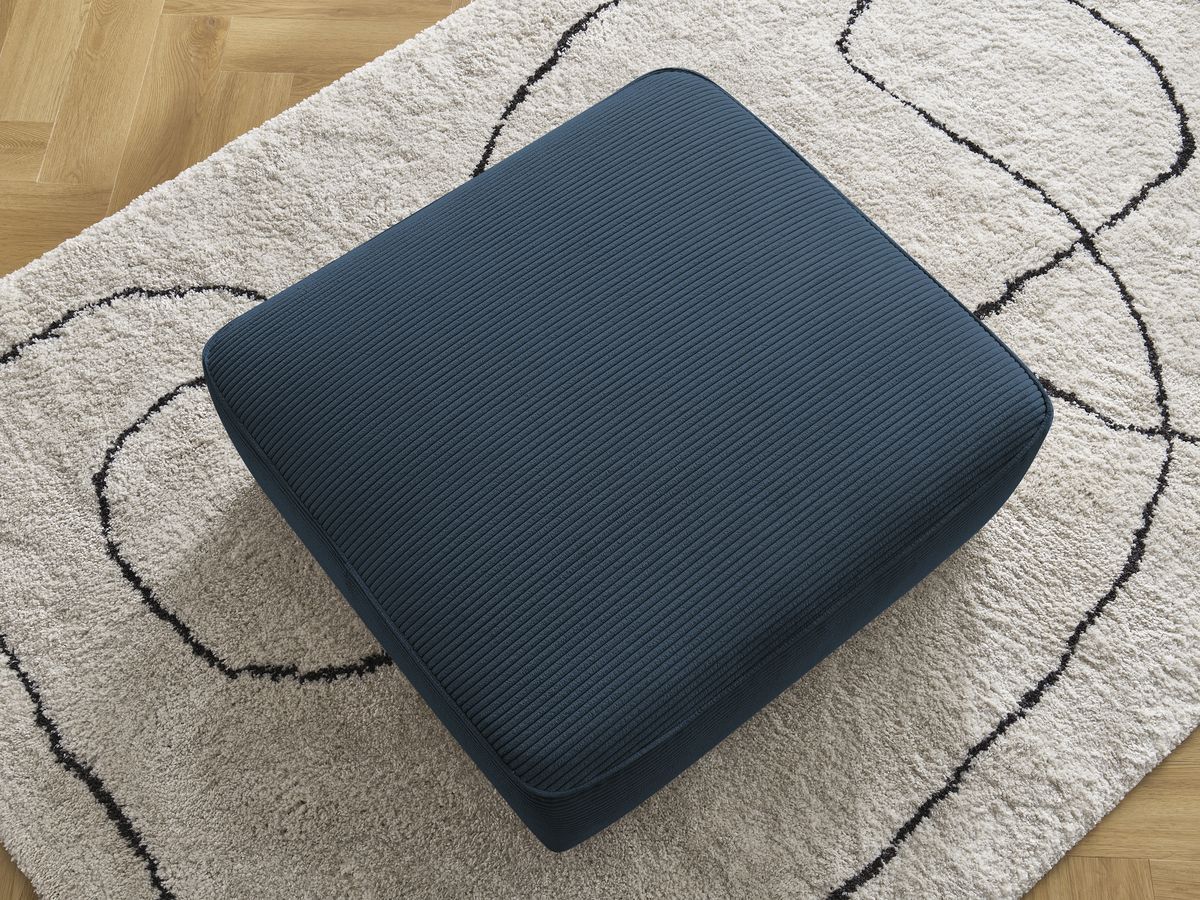 Bobochic Leopold Pouf Cordsamt Dunkelblau