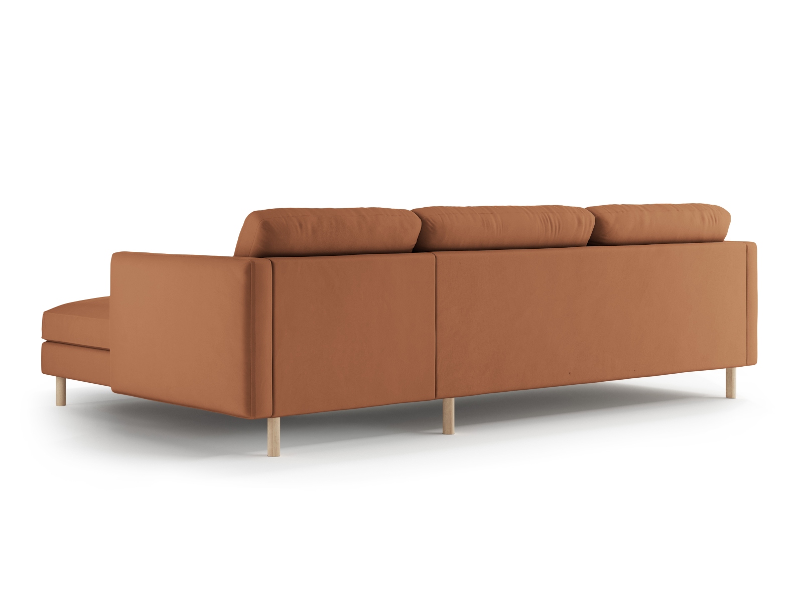 Micadoni Ecksofa Eden 4-Sitzer Rechts Samt Honig