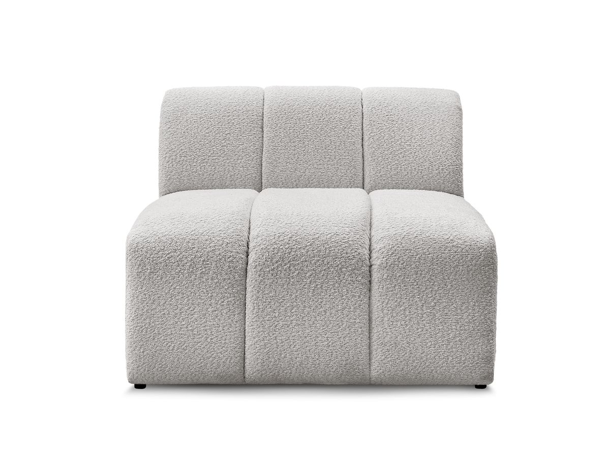Bobochic Annecy Sofamodul 1-Sitzer Bouclé-Stoff Hellgrau