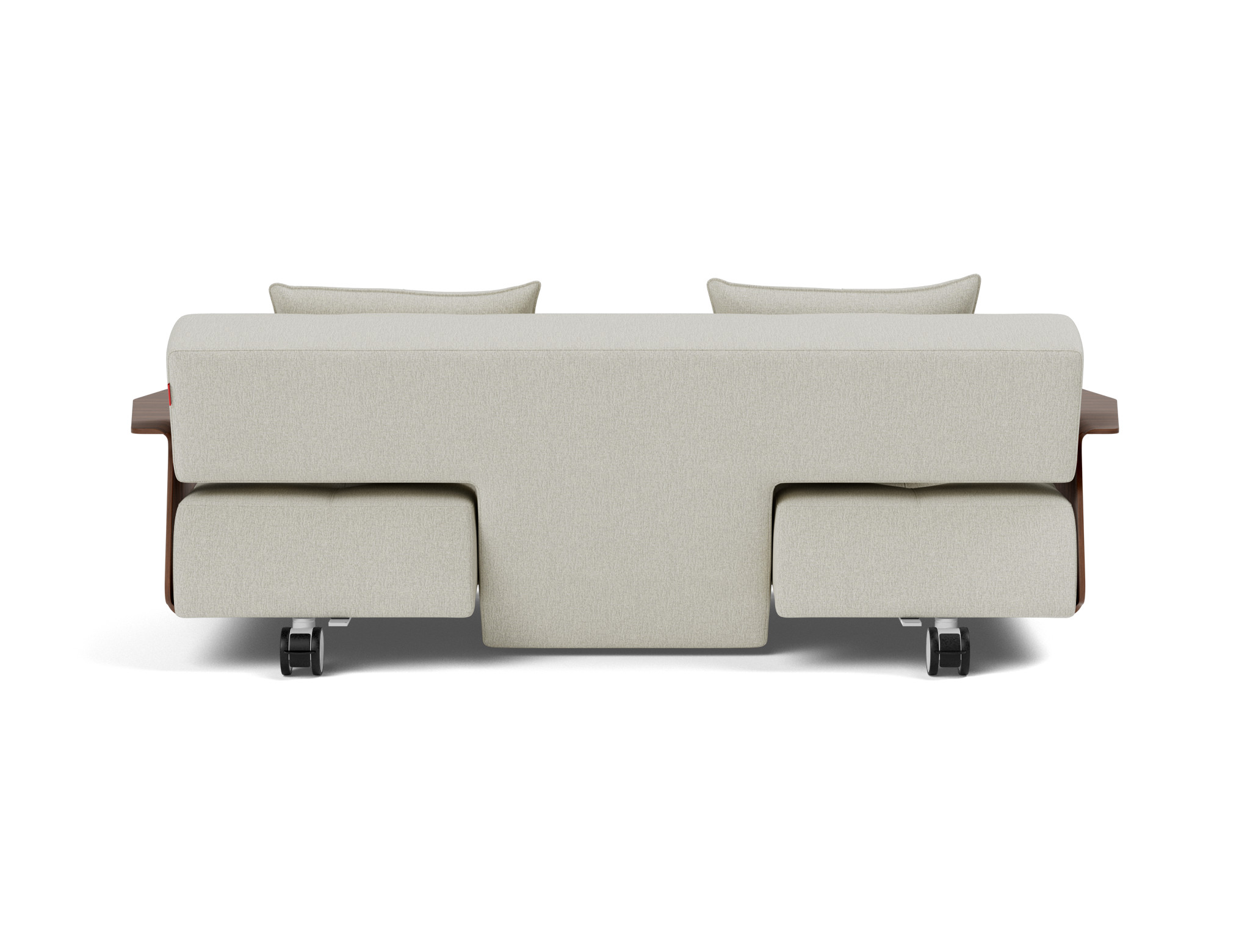 Schlafsofa Long Horn D.E.L. mit Armlehnen Flachgewebe Mixed Dance 527-Natural