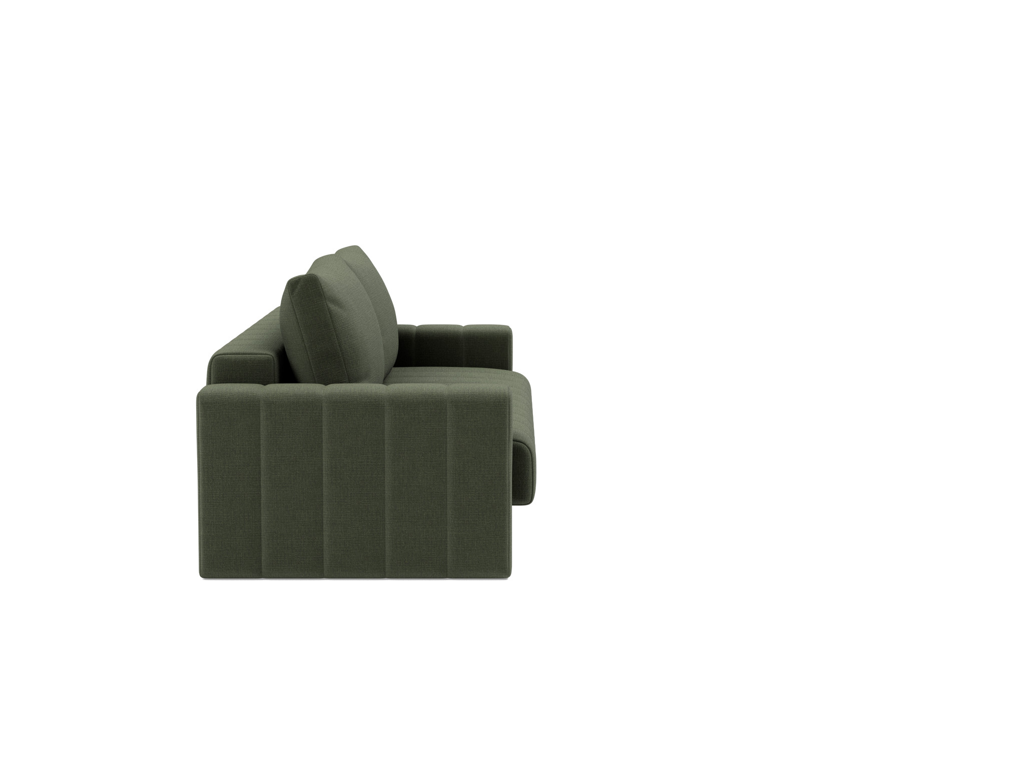 Schlafsofa Akello mit Armlehnen Chenille Esina 413-Olive-Green