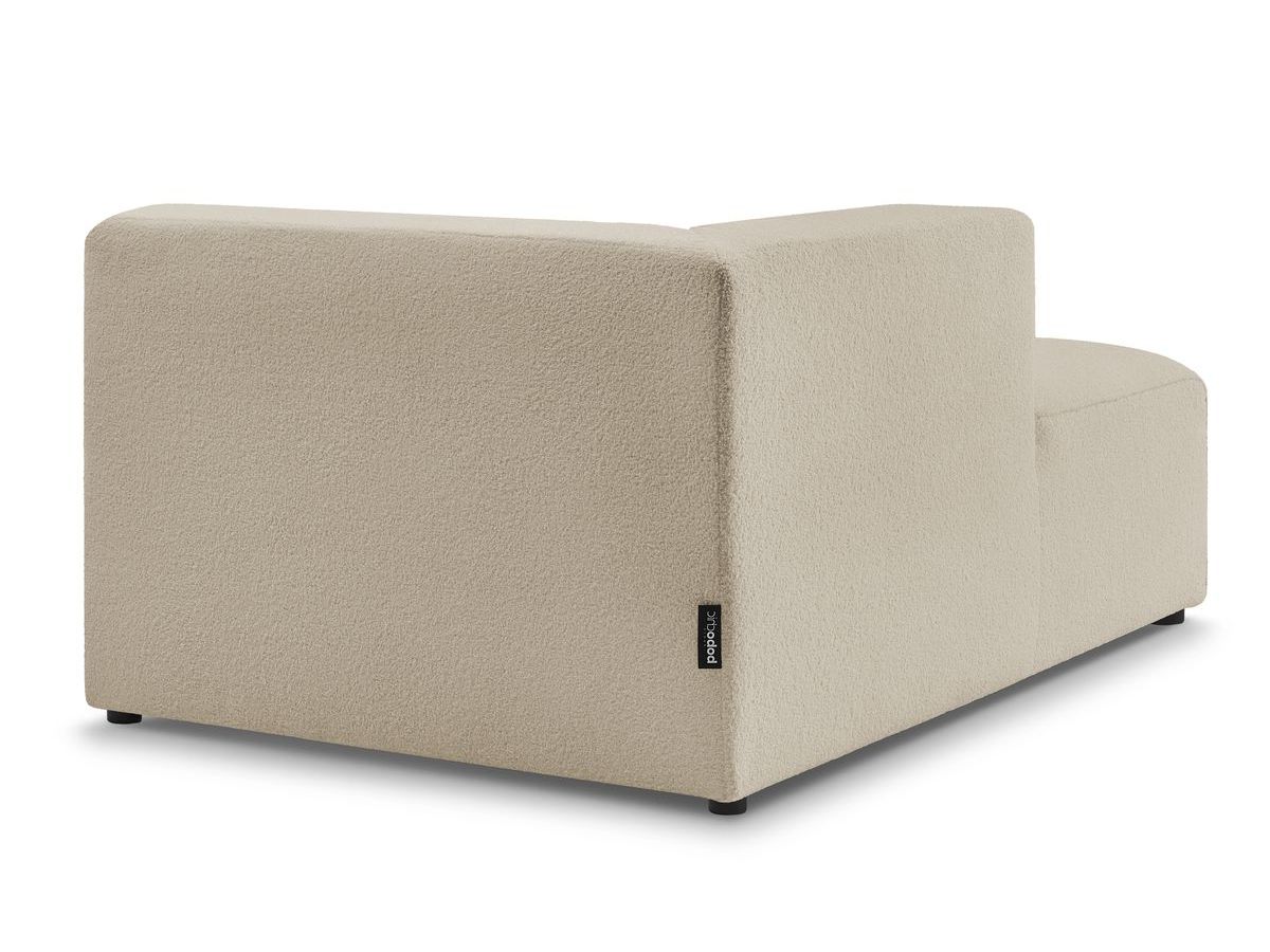 Bobochic Megeve Méridienne-Modul Bouclé-Stoff Beige Ecke links