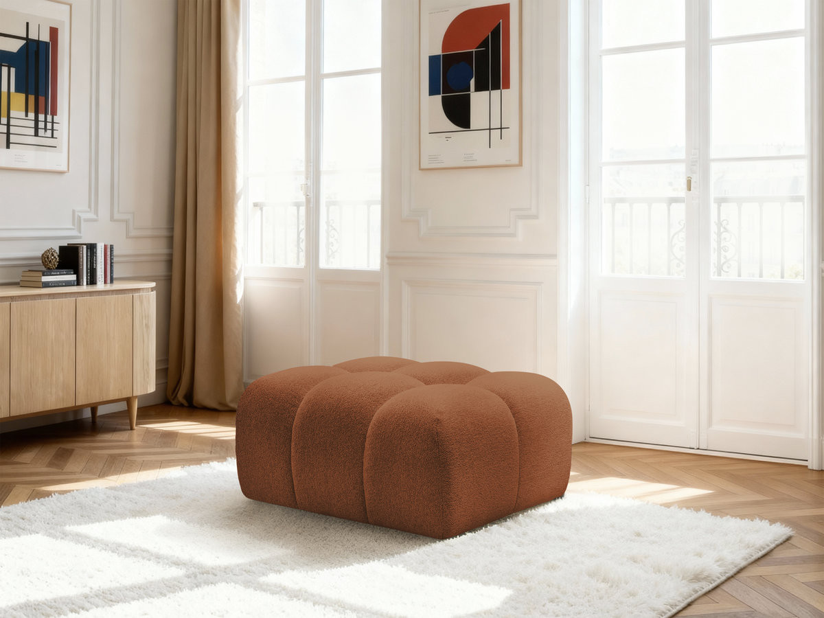 Bobochic Melisse Pouf Melange-Stoff Orange