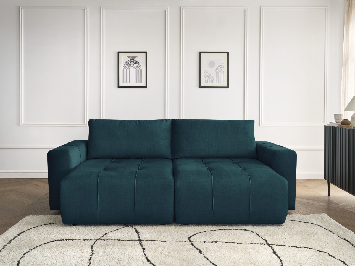 Bobochic Arsene Sofa 4-Sitzer Samt Dunkelblau