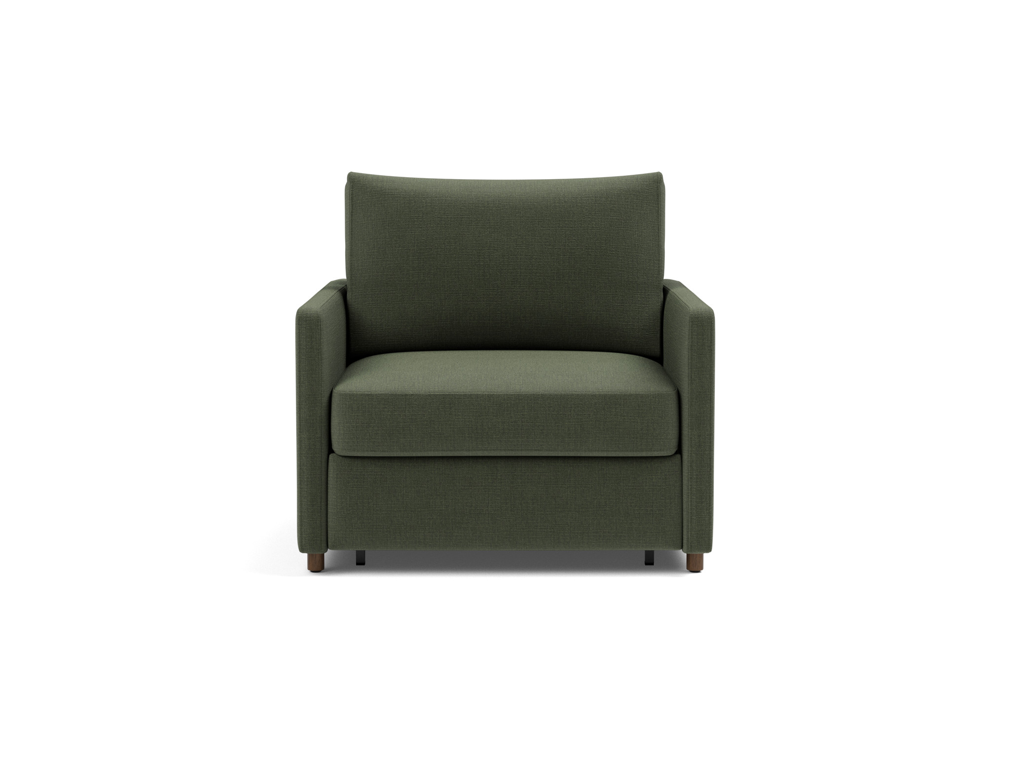 Schlafsessel Neah mit Slim-Armlehnen Chenille Esina 413-Olive-Green