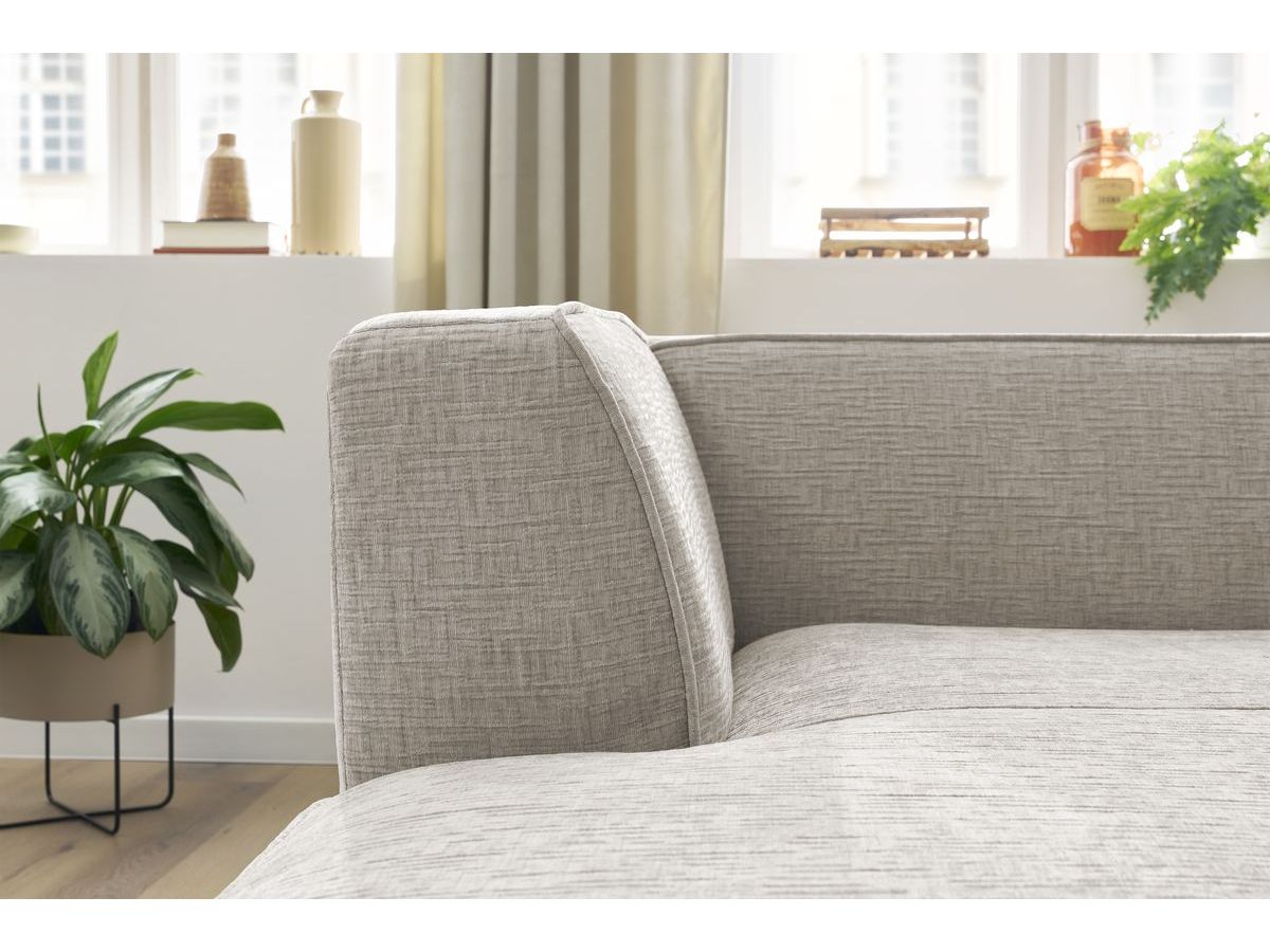 Bobochic Megeve Méridienne-Modul Strukturstoff Beige Ecke links