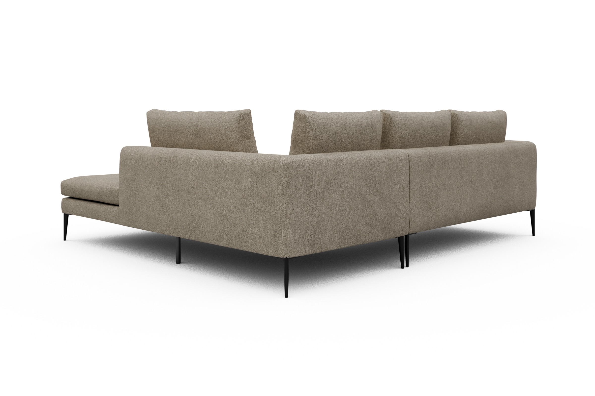 Ecksofa Paul Relax-Ecke rechts mit 2-Sitzer Boucle-Beige