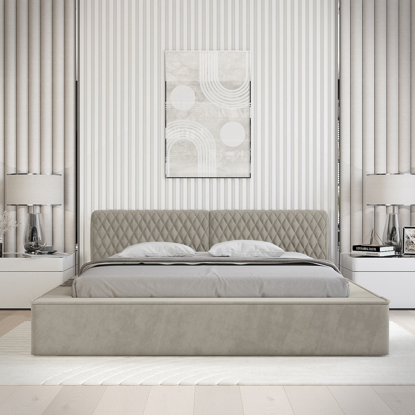 Polsterbett Mento Chenille 160x200 mit Holzrahmen Ditra-New 03