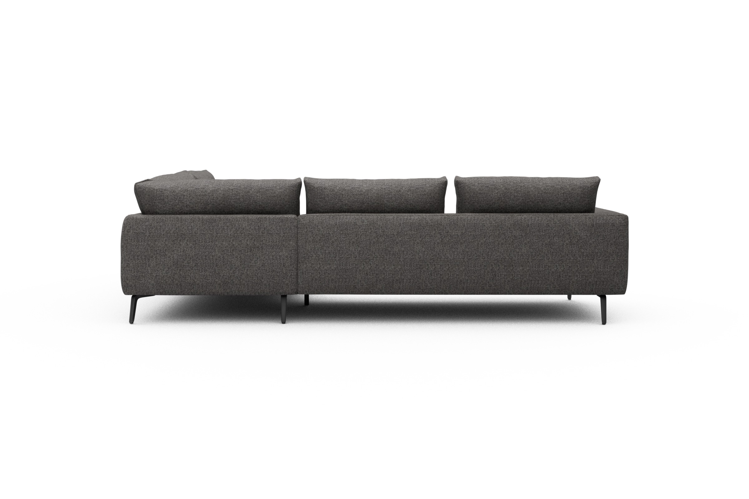 Ecksofa Karl Relax-Ecke rechts mit 2,5-Sitzer Carreno-Salt-and-Pepper