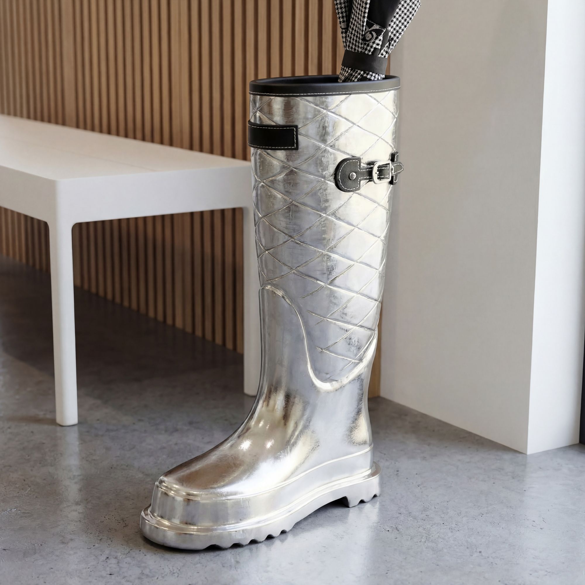 Schirmständer Sjoholt Aluminium Silber 26 × 11 × 44 cm