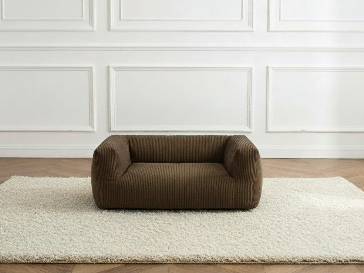 Bobochic Salto Hundekorb Cordsamt Braun, Größe M (80 cm)