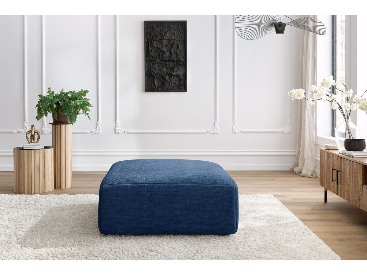 Bobochic Jeanne Pouf 95 × 117 cm Strukturstoff Dunkelblau