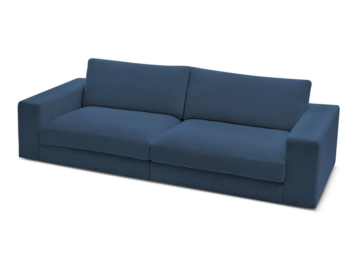 Bobochic Leonard Sofa 3-Sitzer 234 × 109 cm Cordsamt Dunkelblau