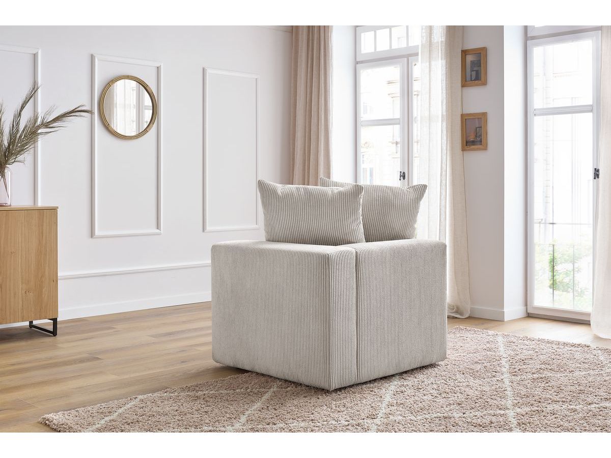 Bobochic Voltaire Eckmodul Cordsamt Beige Ecke rechts