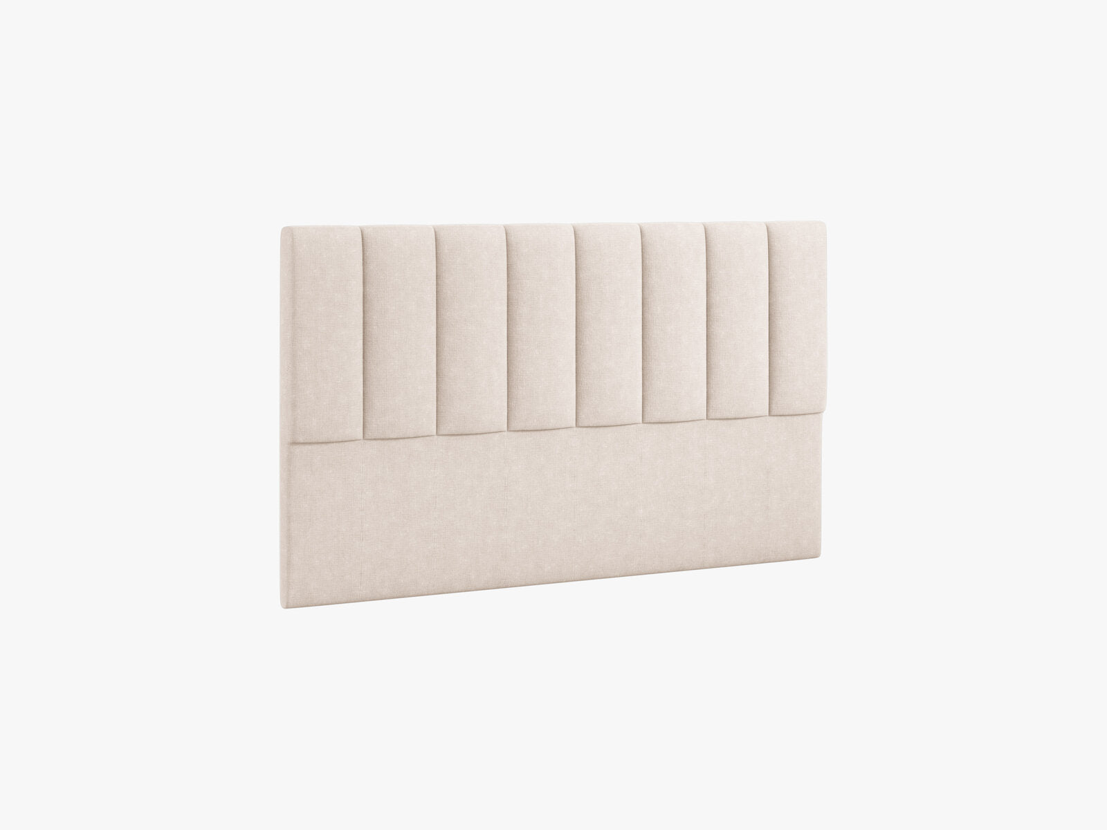Micadoni Marl Samtiger Kopfteil 140 cm (H 95 cm) Strukturierter Stoff Liberty Beige 160x95