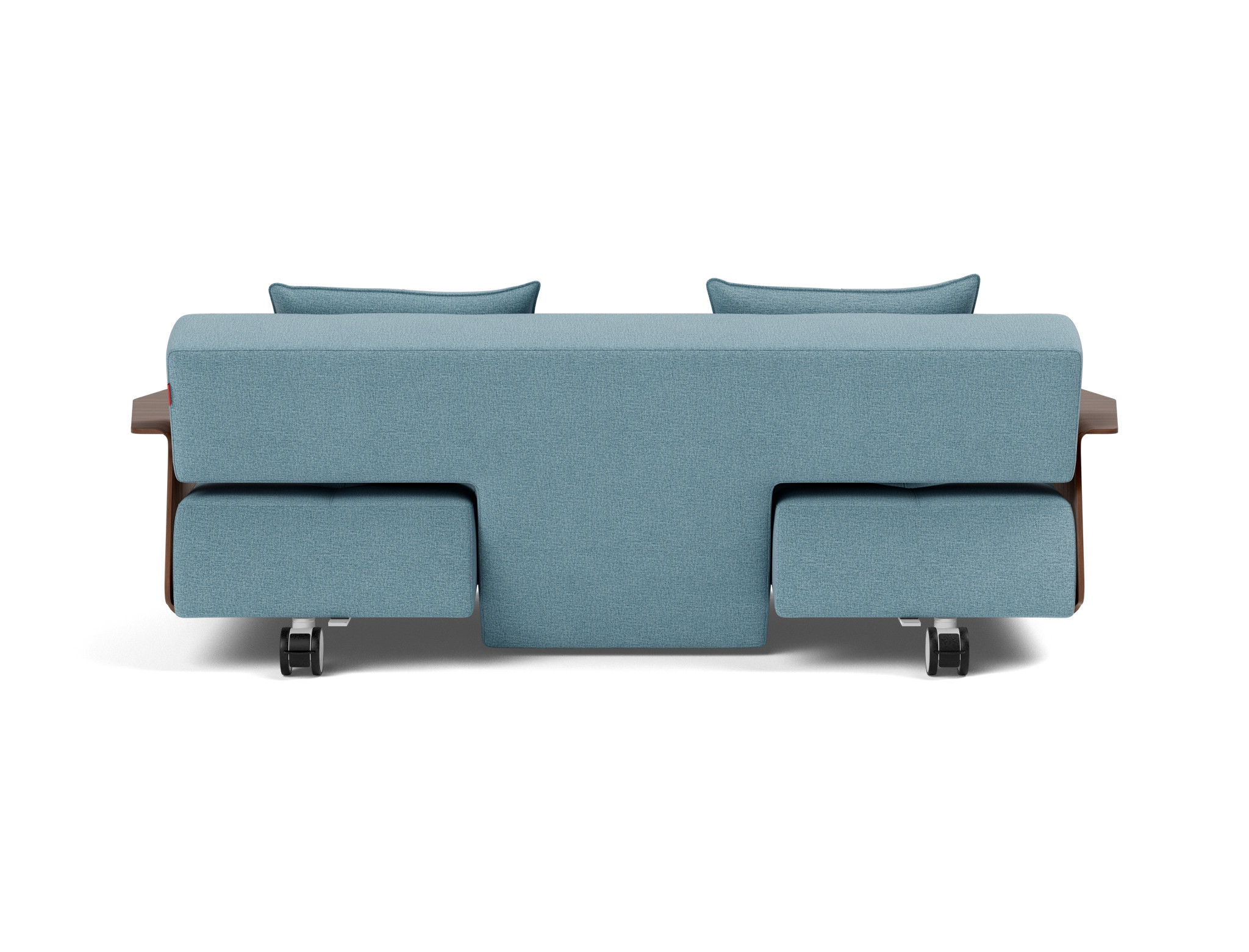 Schlafsofa Long Horn D.E.L. mit Armlehnen Flachgewebe Mixed Dance 525-Light-Blue