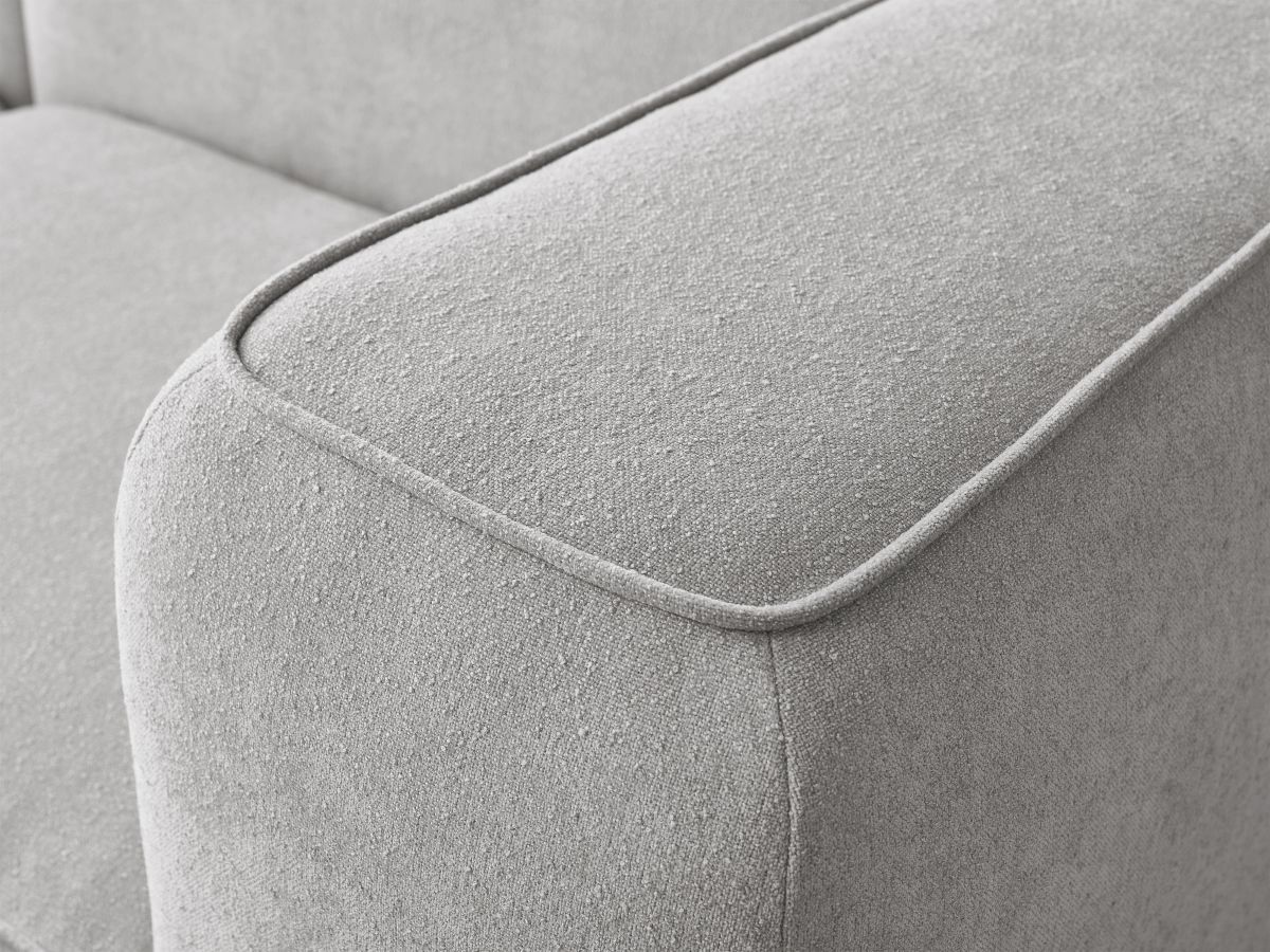 Bobochic Zephyr Ecksofa 260 × 165 cm Strukturstoff Hellgrau Ecke links