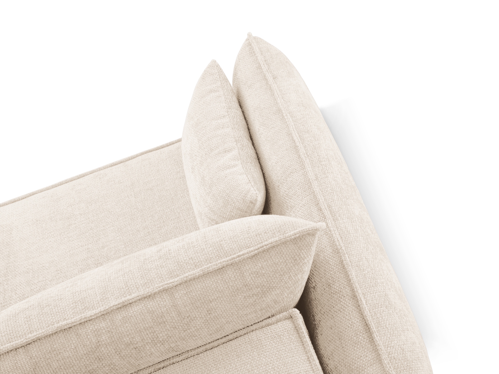 Micadoni Ecksofa Kaelle 4-Sitzer mit Schlaffunktion Rechts Chenille Helles Beige
