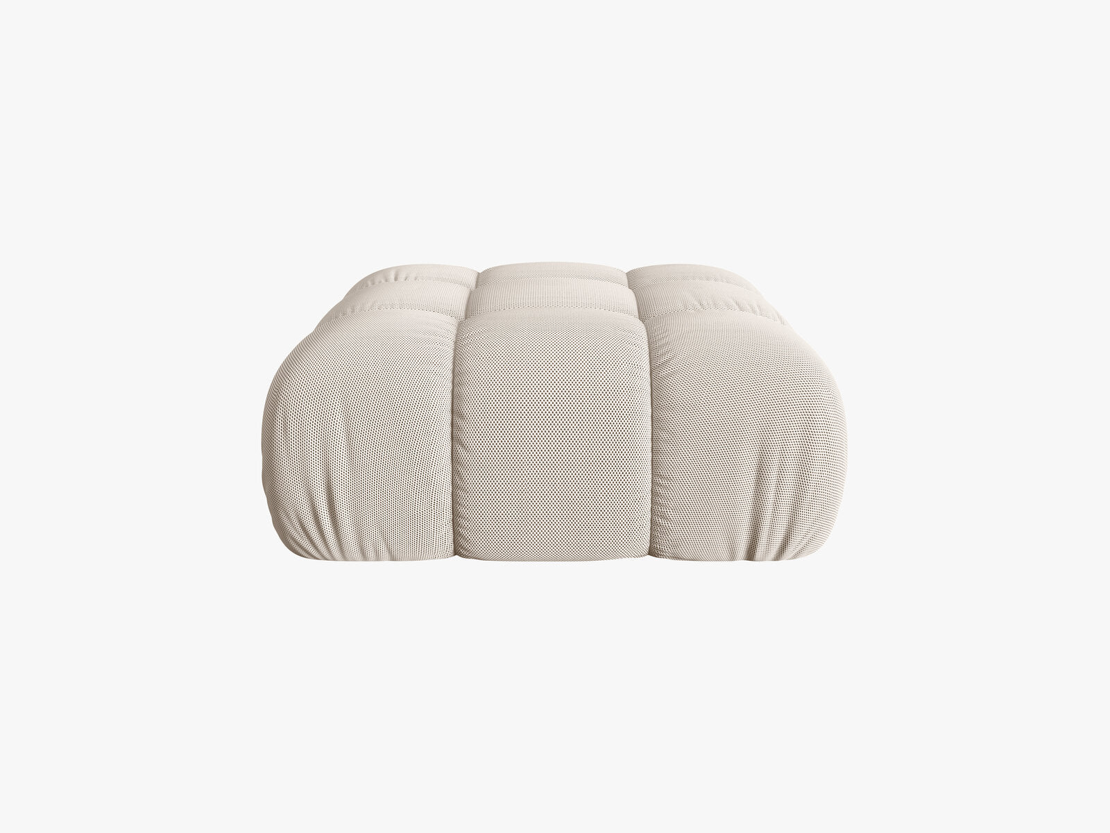 Micadoni Hocker Bellis 3D-Stoff Sonic Helles Beige