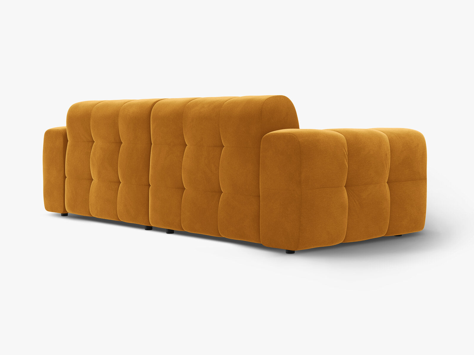 Micadoni Sofa Kendal 4-Sitzer Samt Senf
