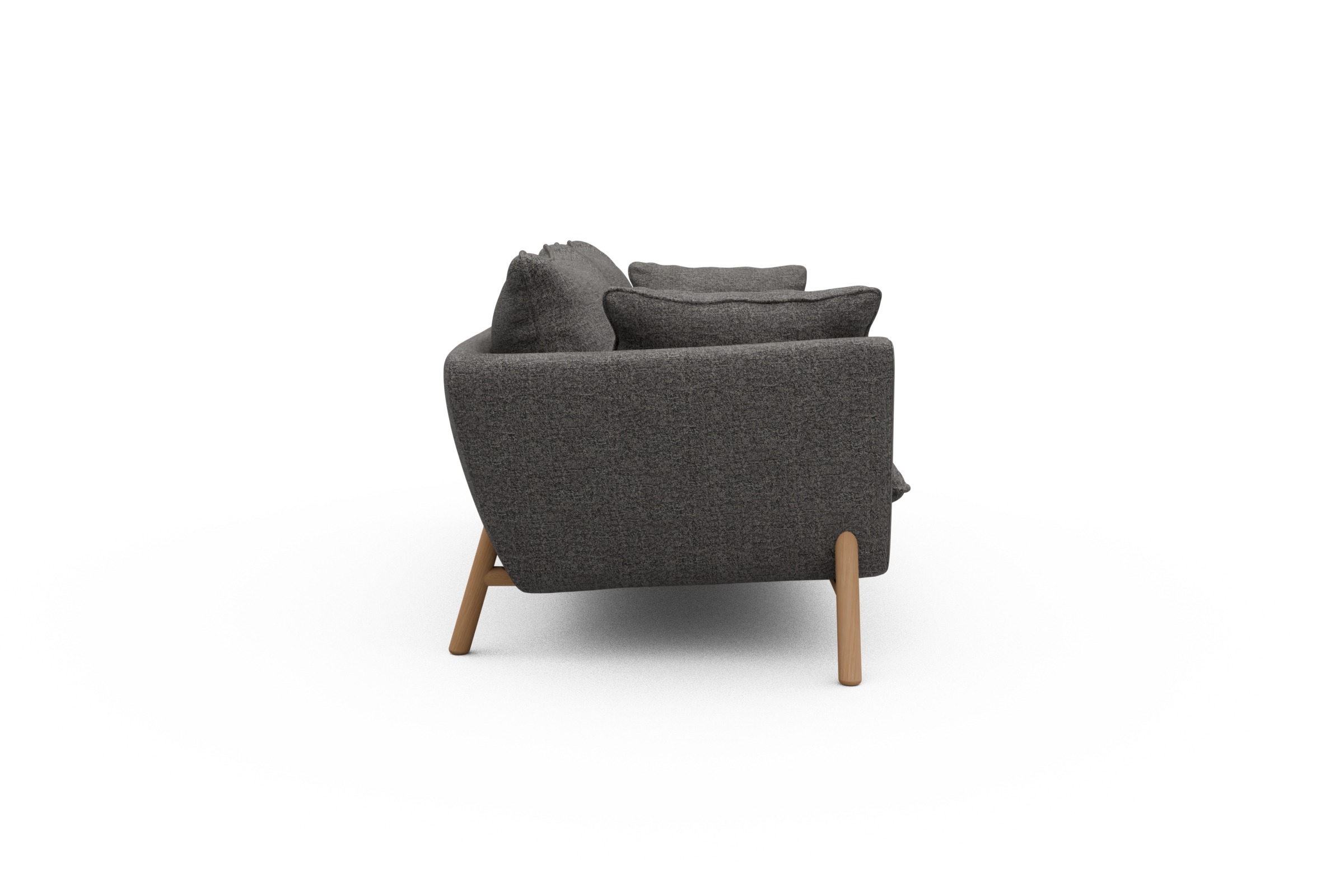 Sofa Emil PREMIUM 3-Sitzer Beinfarbe Eiche Natur Carreno-Salt-and-Pepper