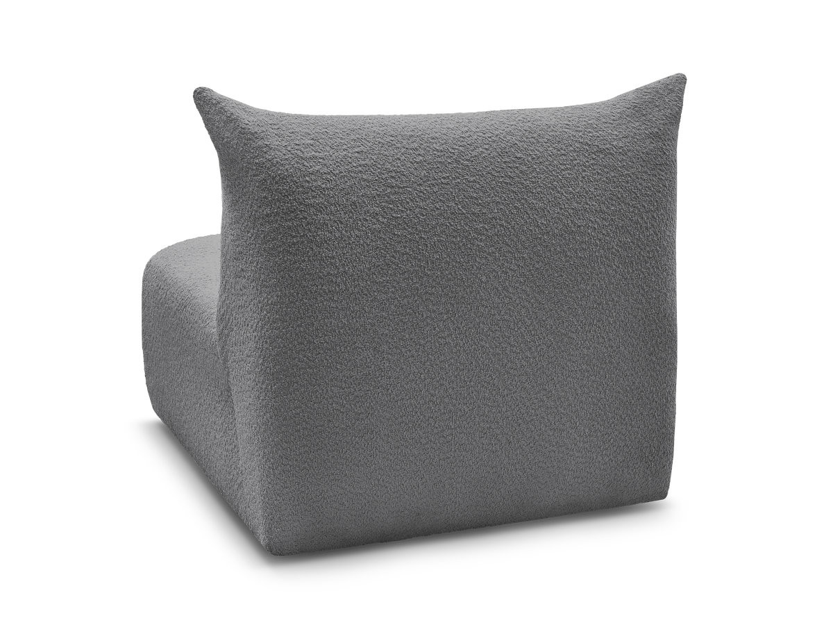 Bobochic Azra Sofamodul 1-Sitzer 90 × 112 cm Bouclé-Stoff Dunkelgrau