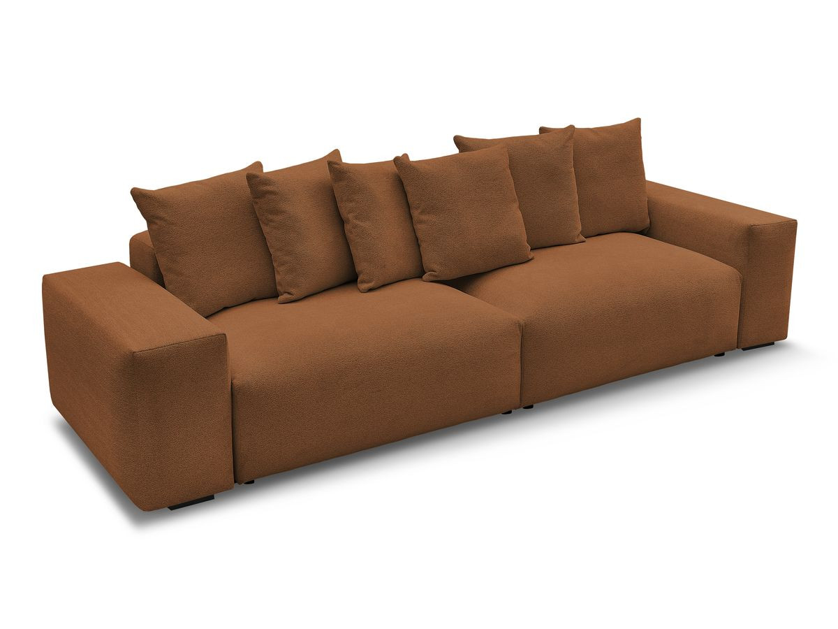 Bobochic Voltaire Sofa 4-Sitzer 320 × 124 cm Melange-Stoff Orange