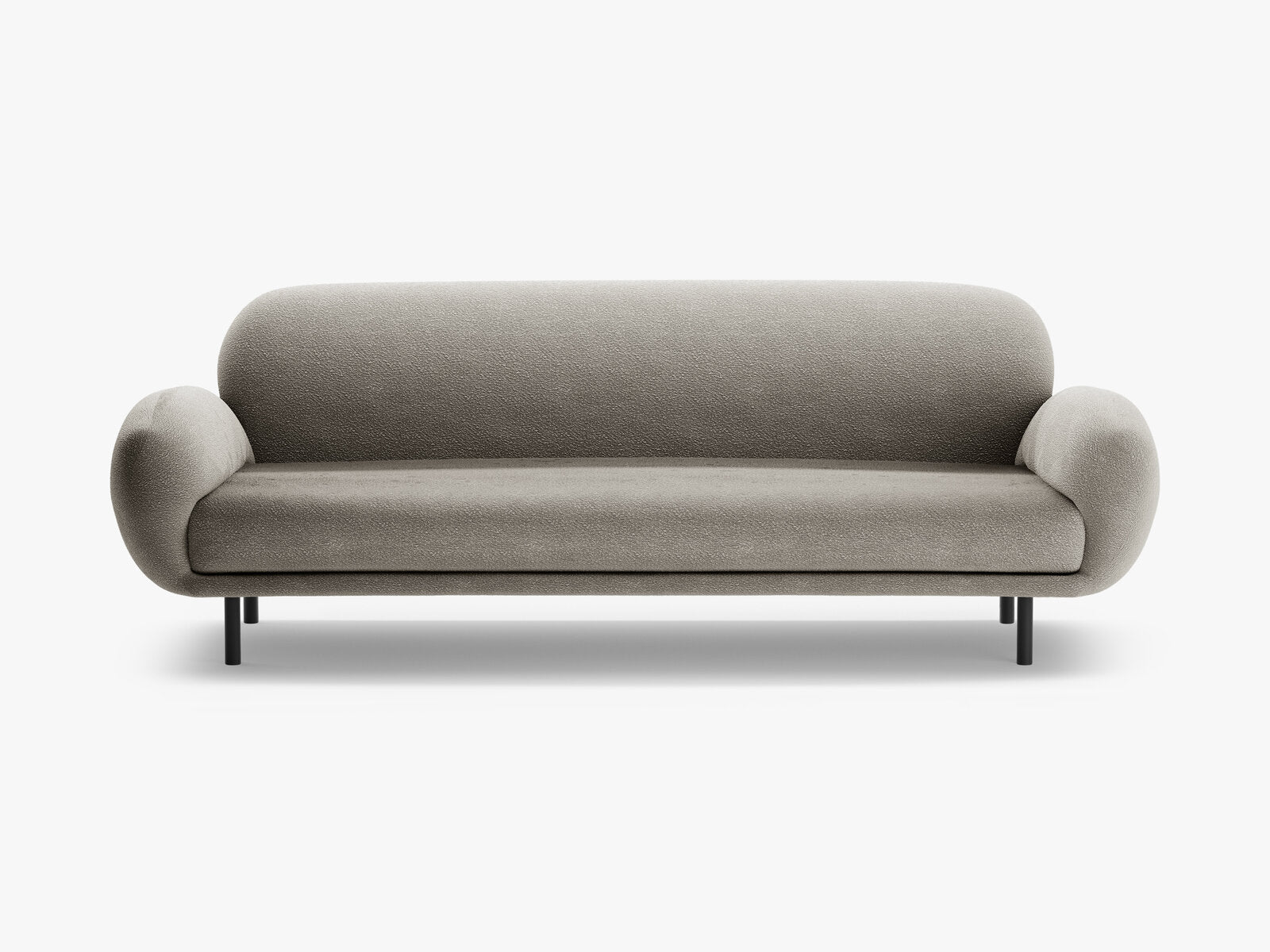 Micadoni Sofa Poppy 3-Sitzer Boucle Baloo Grau